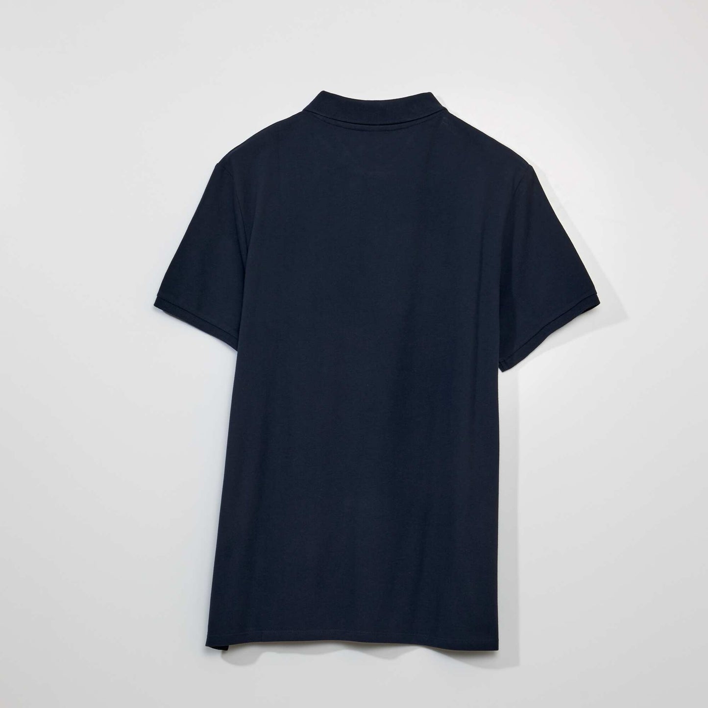 Polo en piqué de coton bleu marine