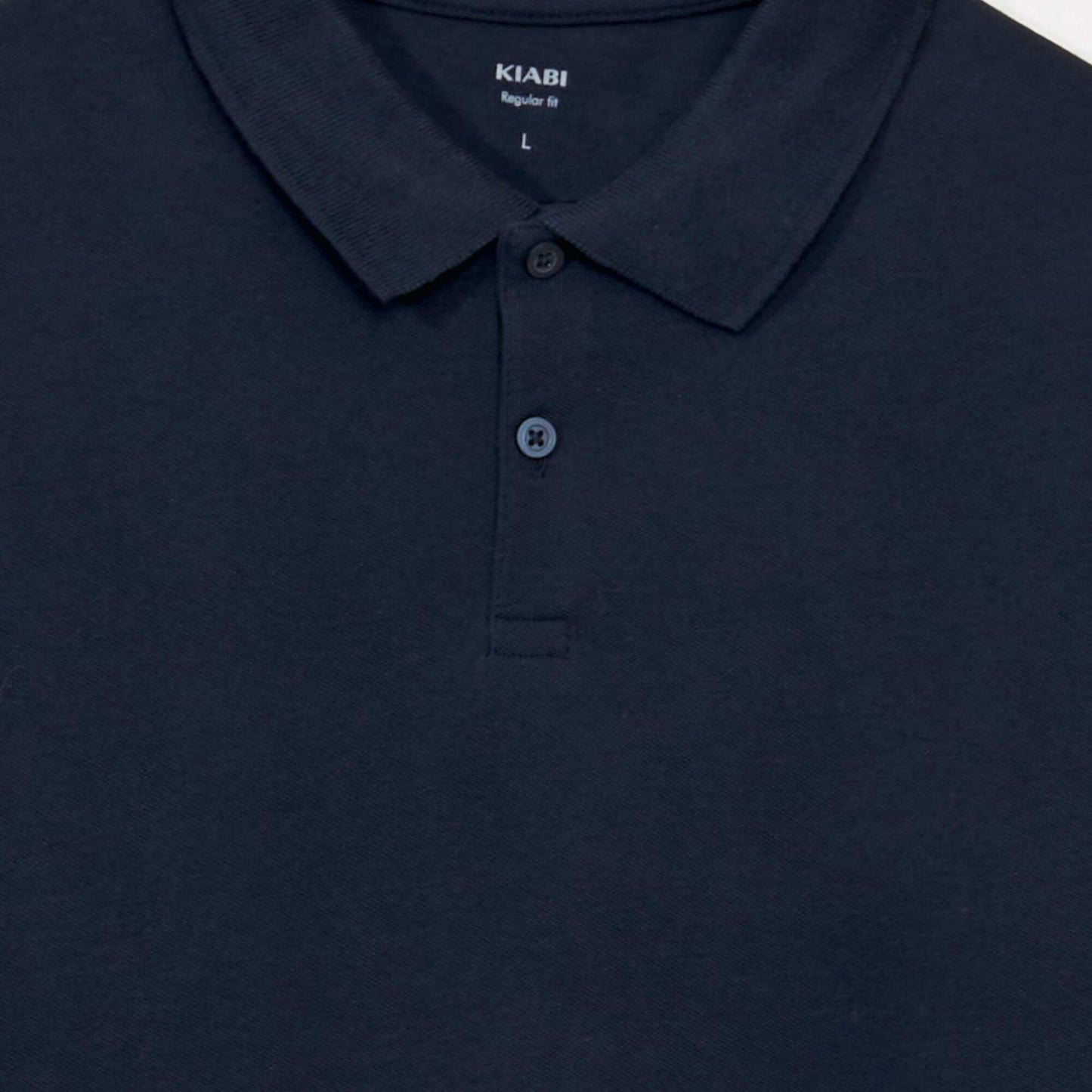 Polo en piqué de coton bleu marine
