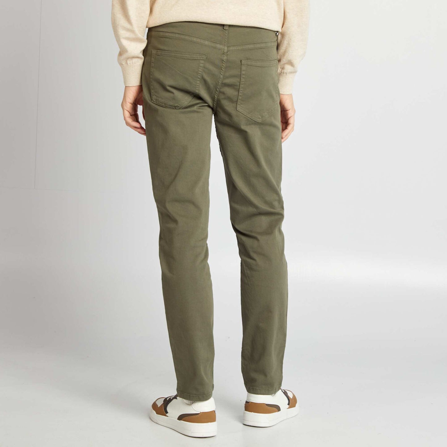 Chino slim 5 poches - L32 kaki