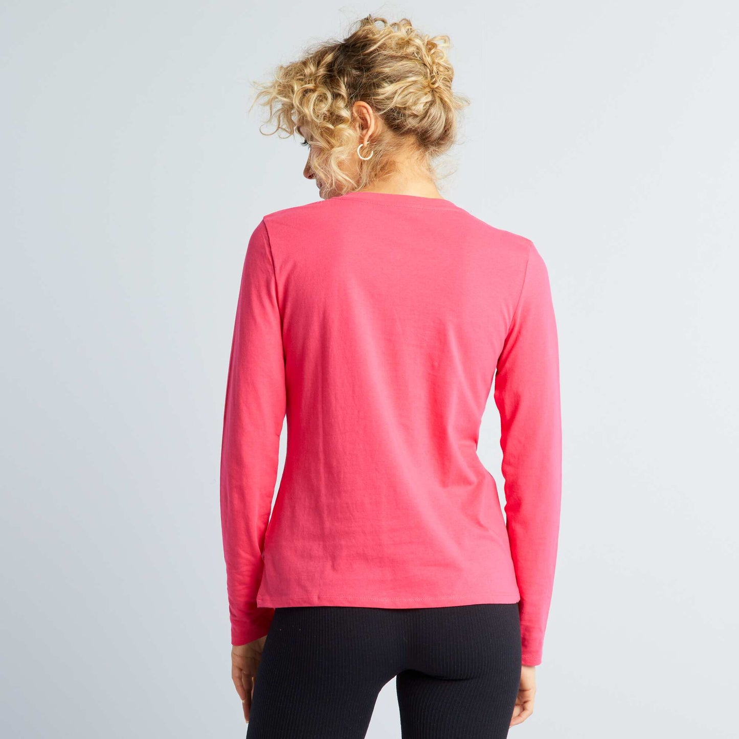 T-shirt col V ROSE
