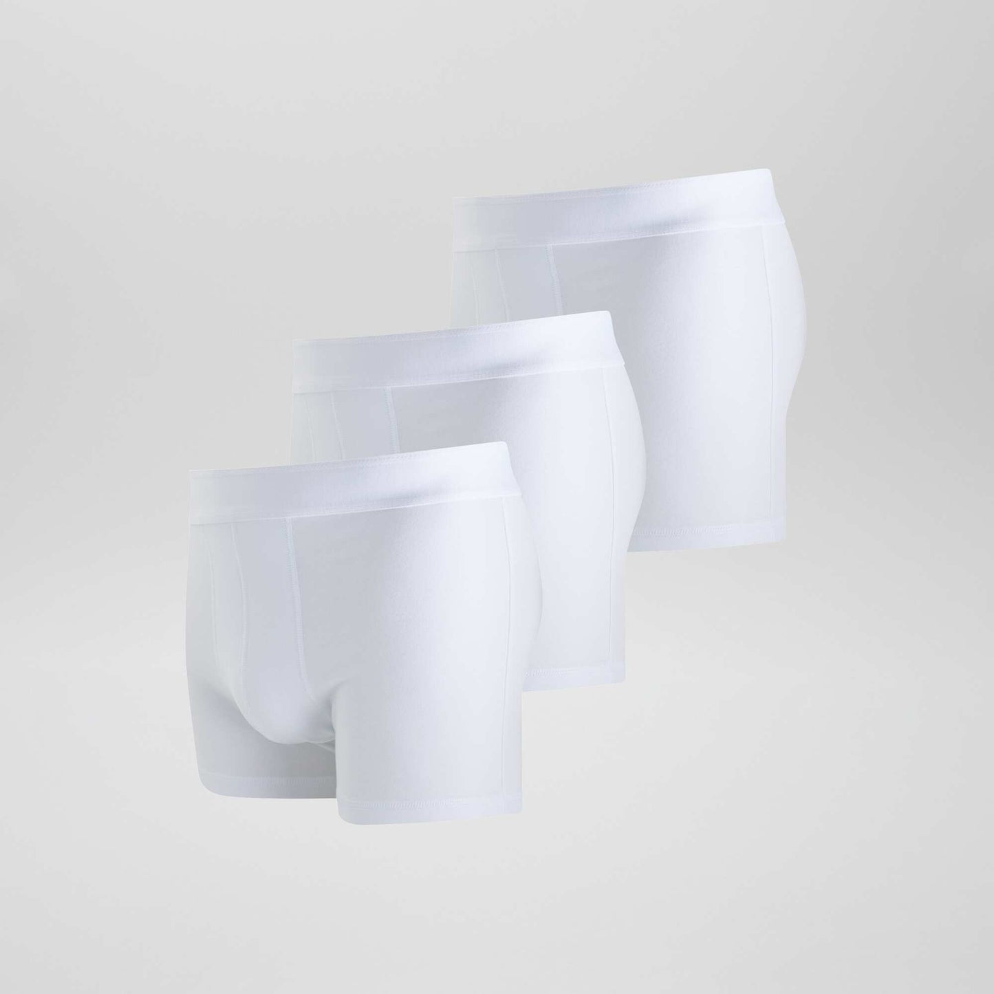 Lot de 3 boxers unis Blanc