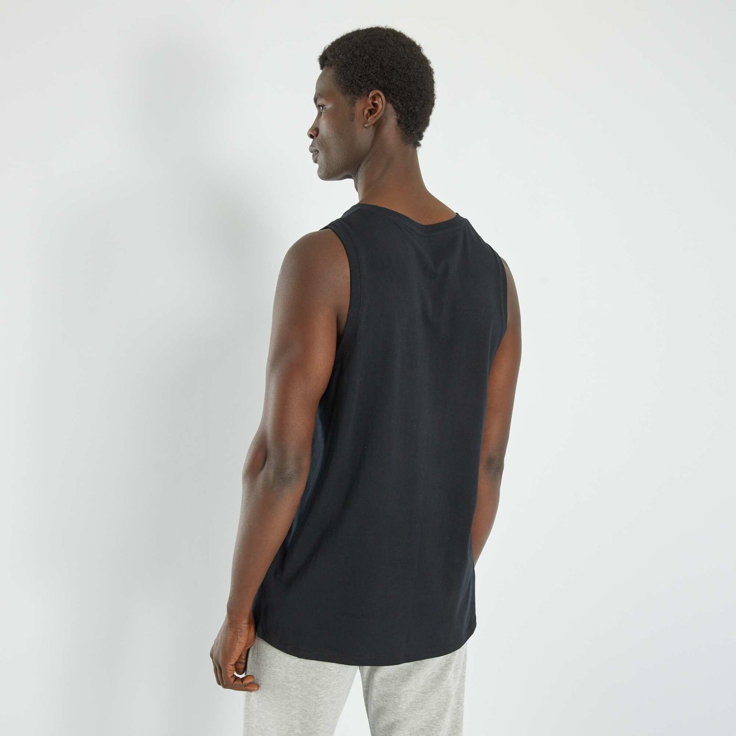 Débardeur nuit en jersey uni noir