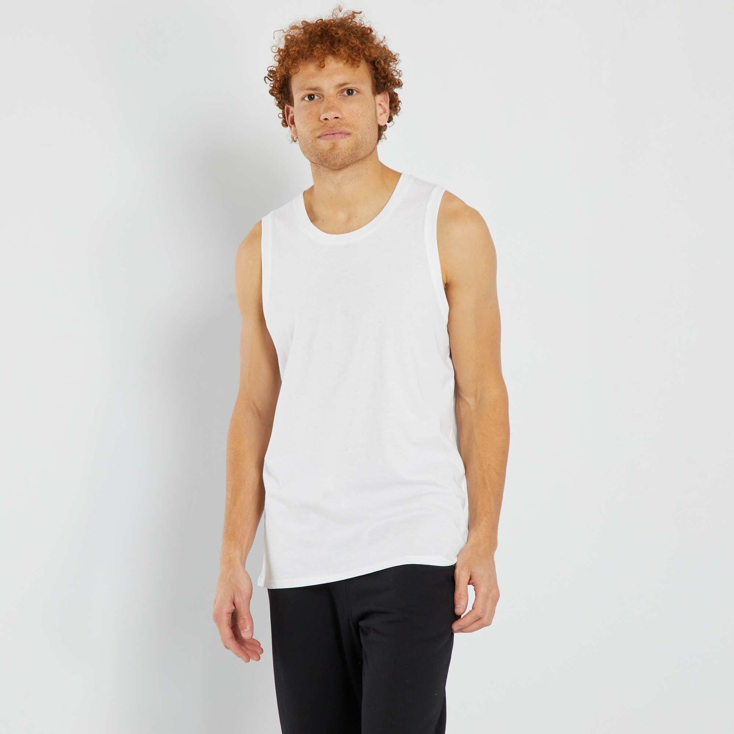 Débardeur nuit en jersey uni blanc