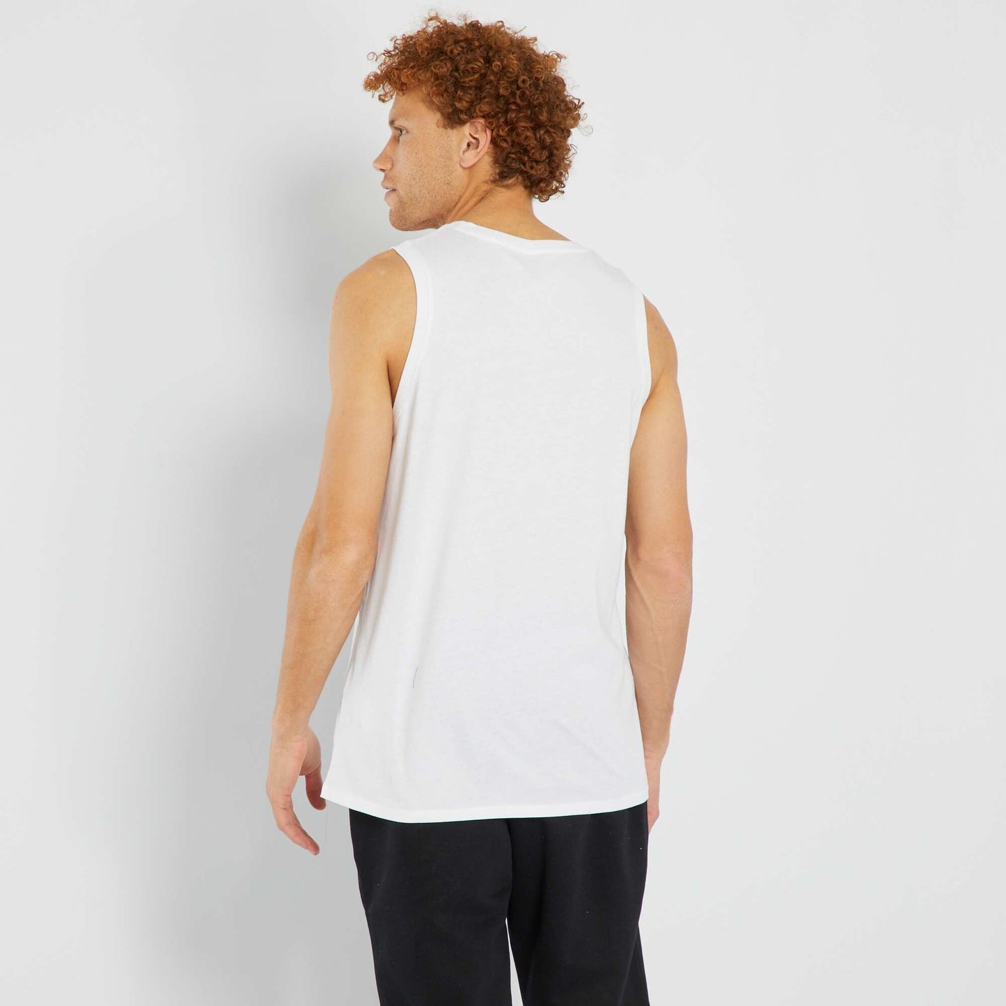 Débardeur nuit en jersey uni blanc