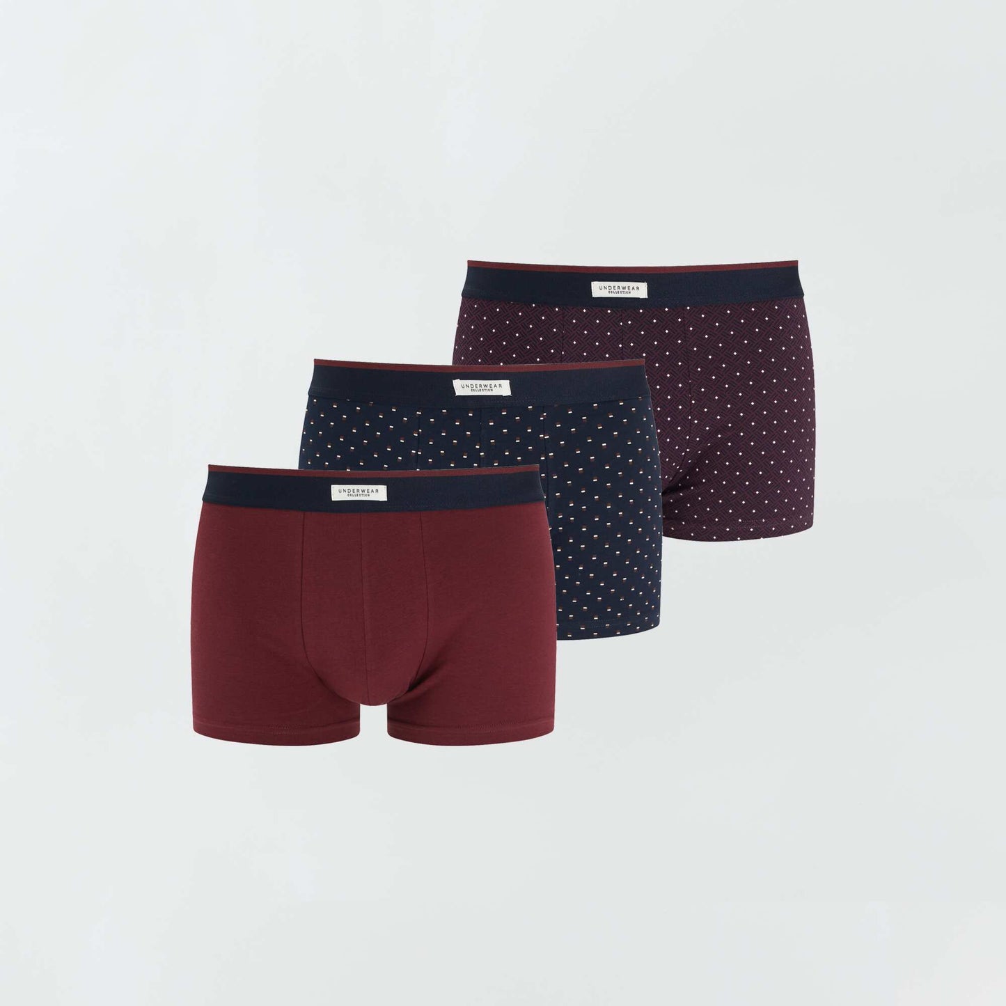 Lot 3 boxers stretch ROUGE