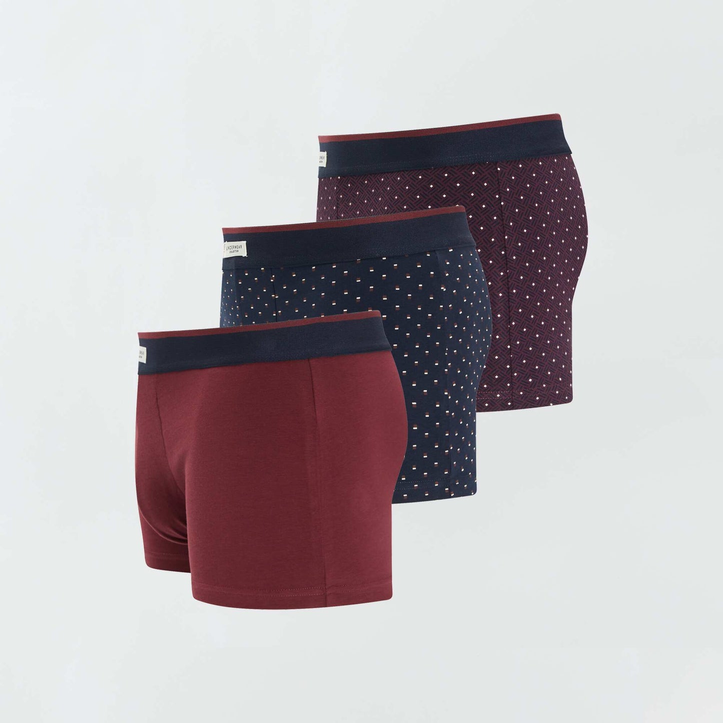 Lot 3 boxers stretch ROUGE