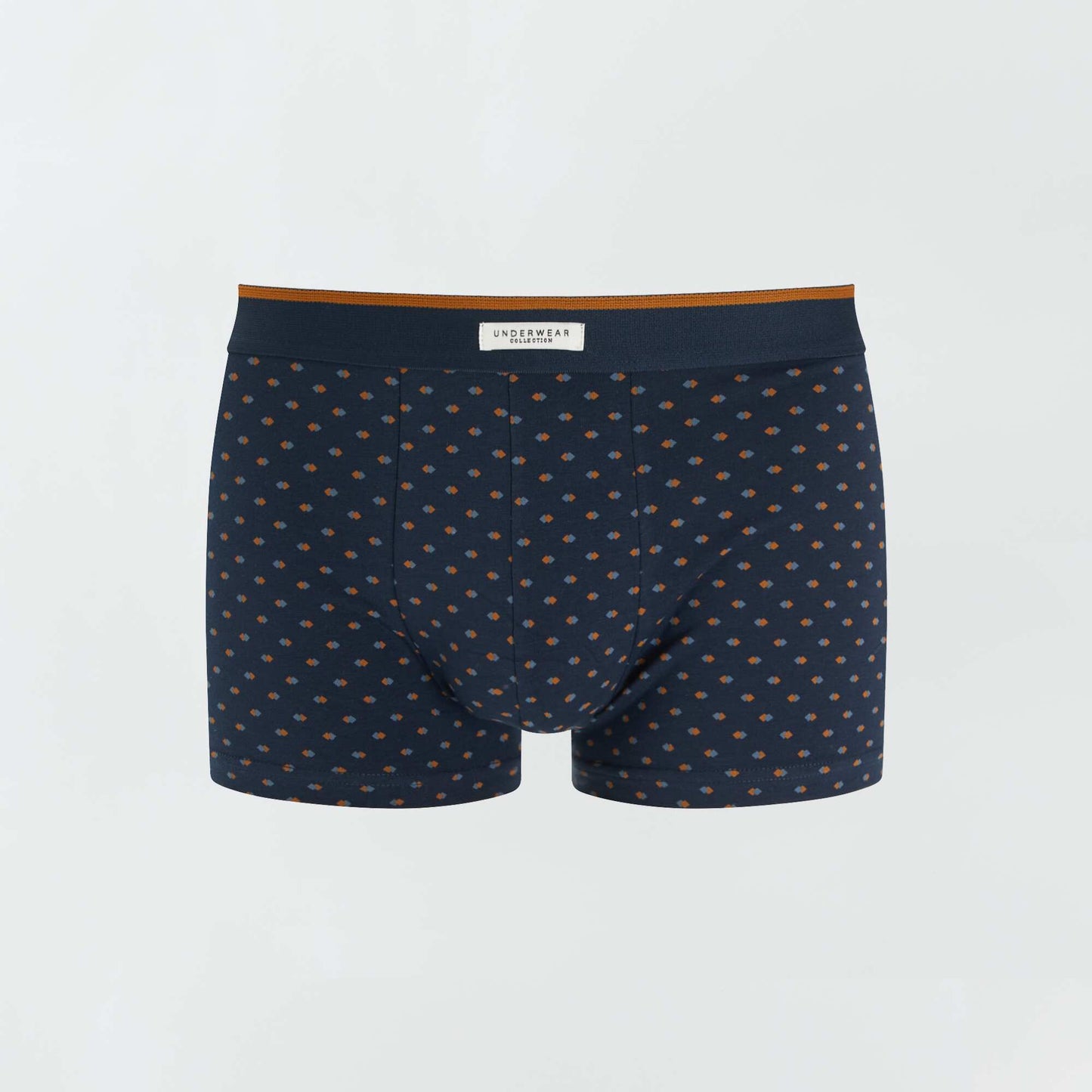 Lot 3 boxers stretch MOUTARDE/MARINE