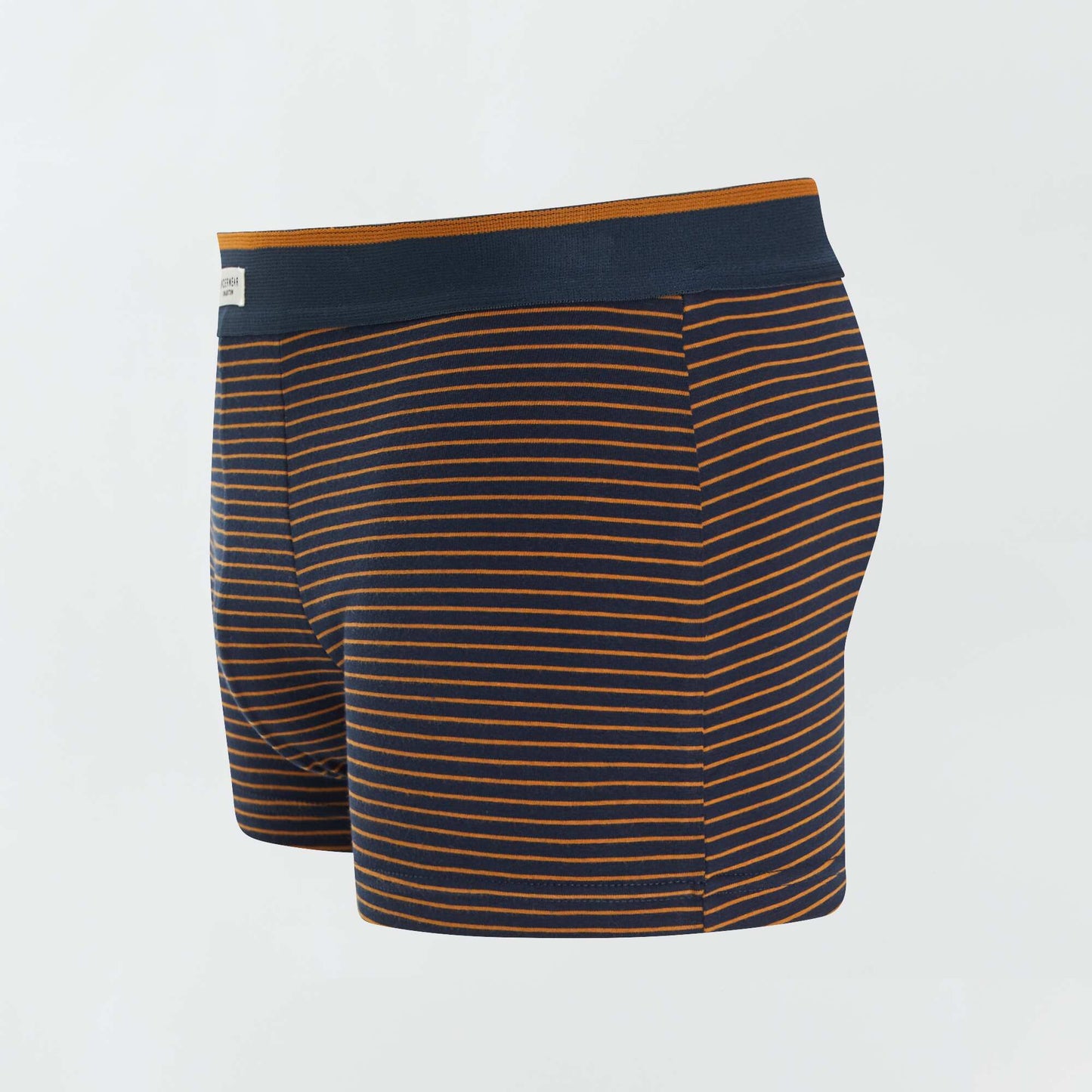 Lot 3 boxers stretch MOUTARDE/MARINE