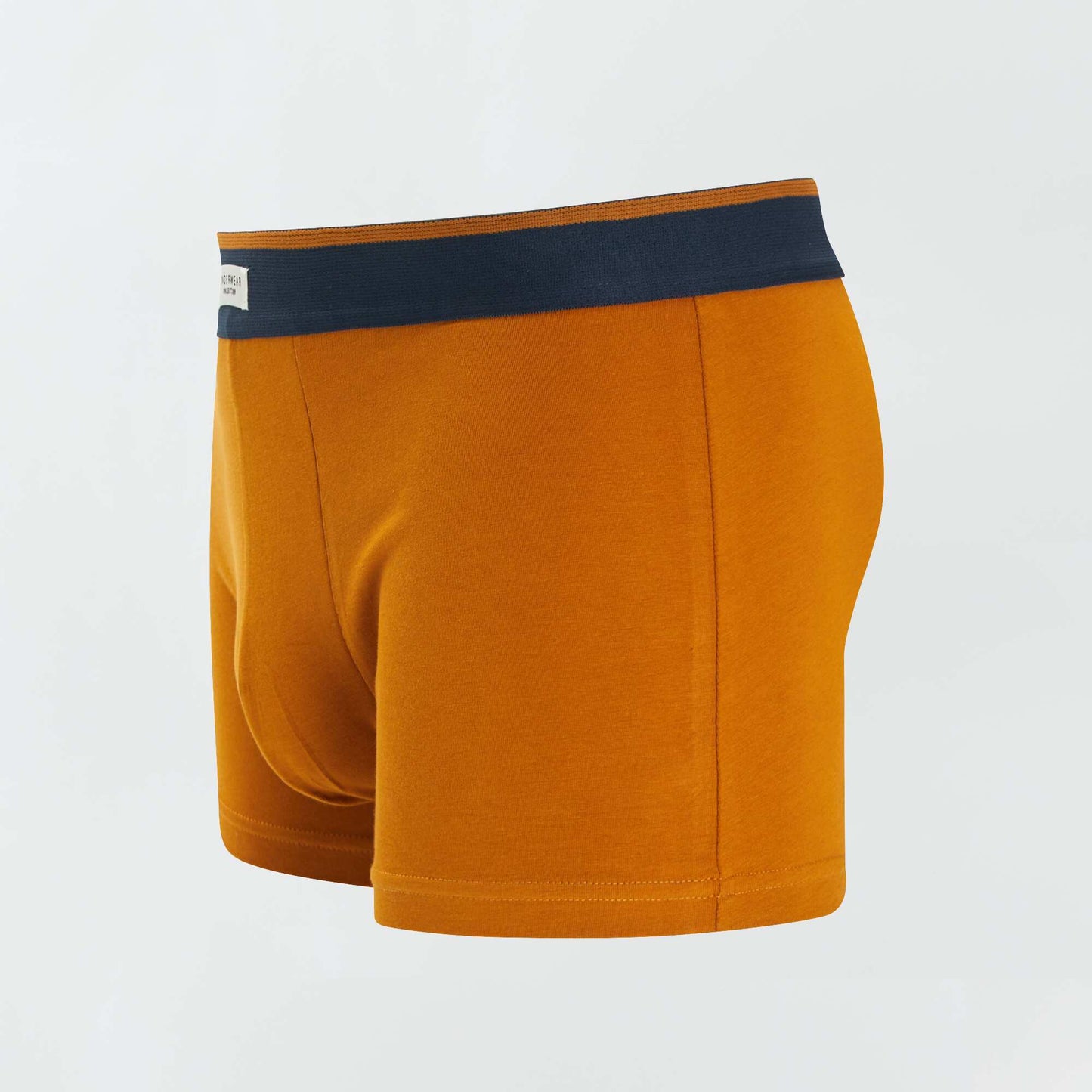 Lot 3 boxers stretch MOUTARDE/MARINE