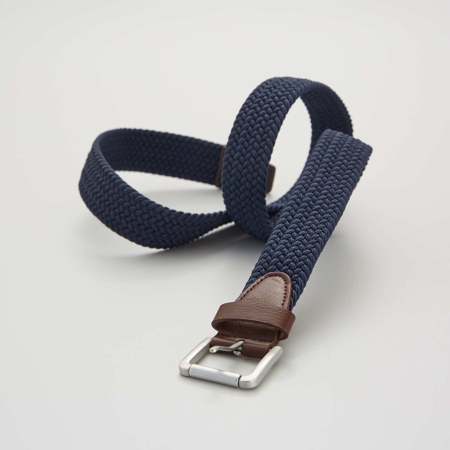 Ceinture tressée élastique bleu marine