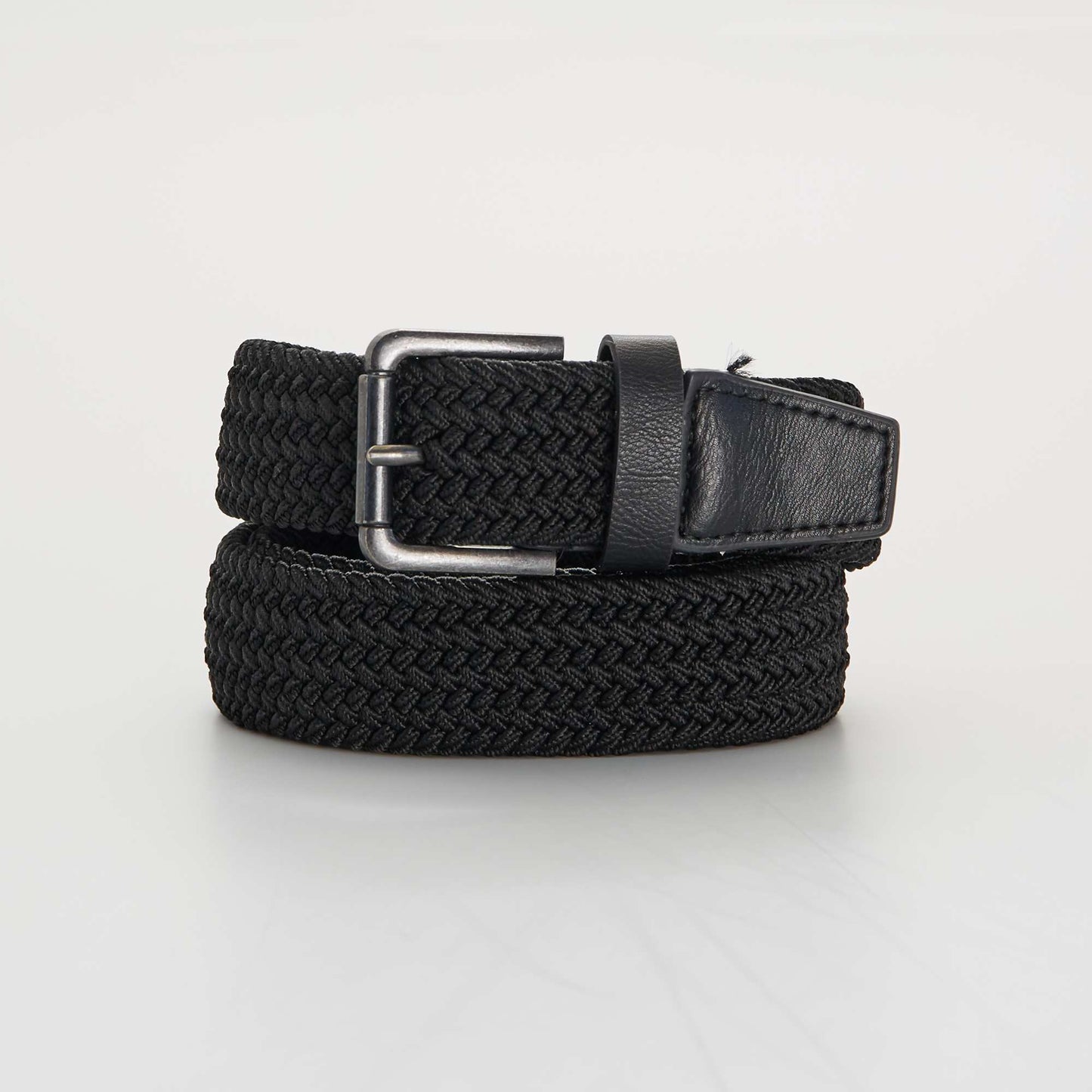 Ceinture tressée élastique noir