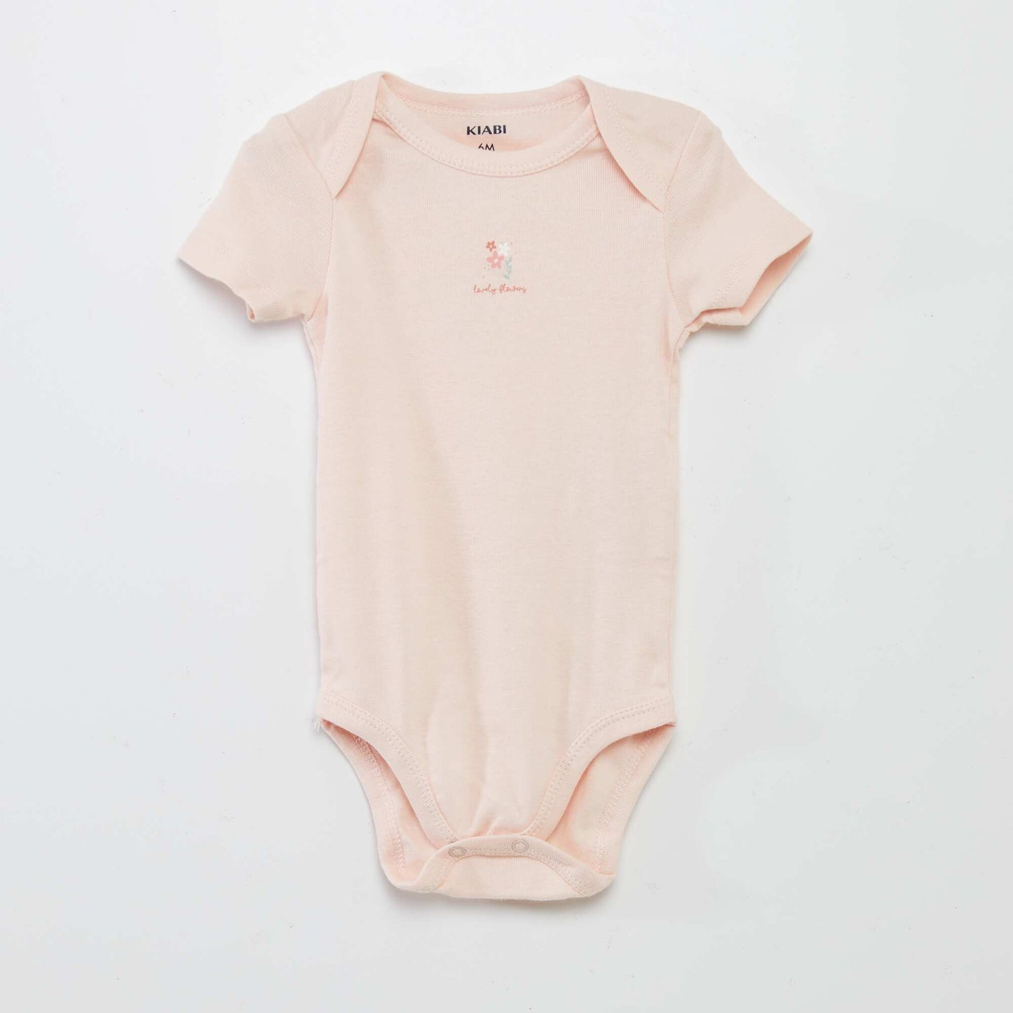 Lot de 3 bodies Rose/vert/blanc