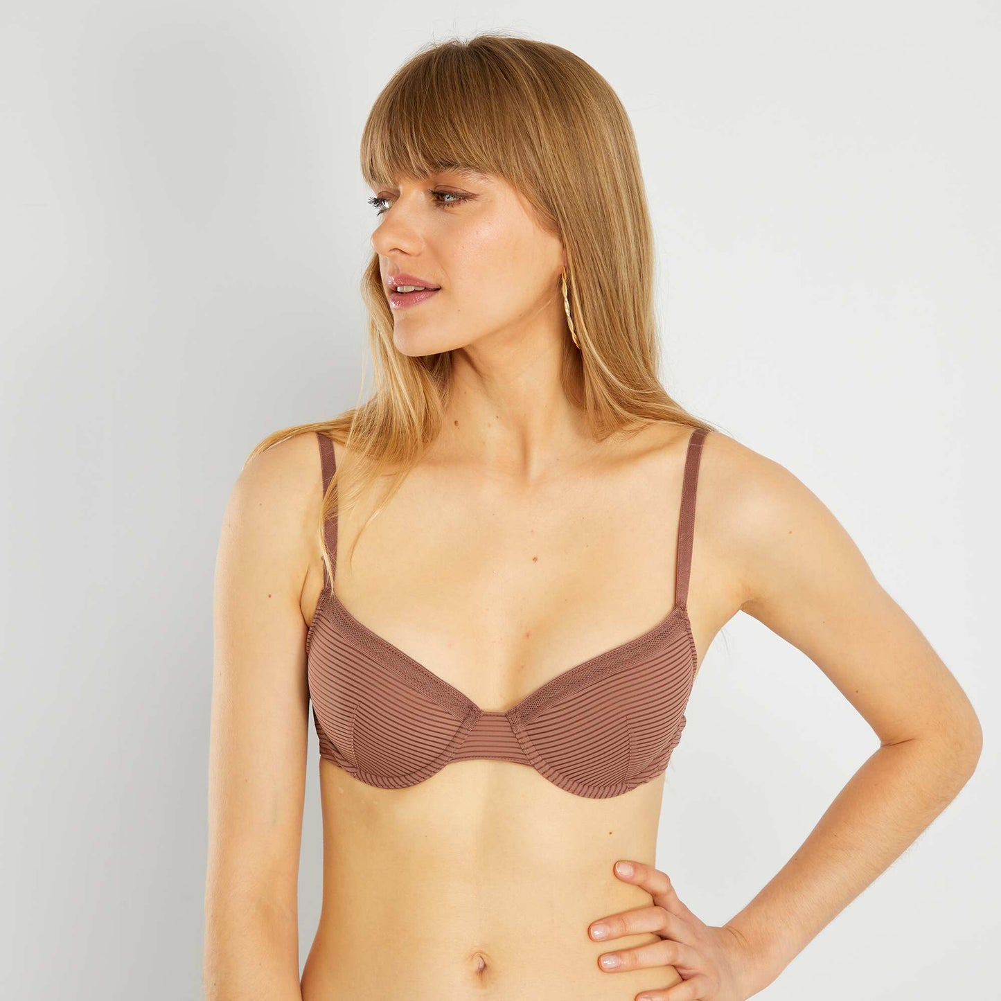 Soutien-gorge paddé microfibre Marron