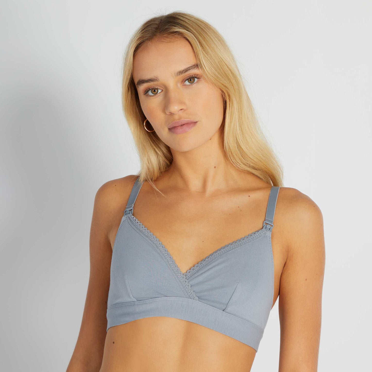 Lot de 2 soutiens-gorge d'allaitement en coton Bleu