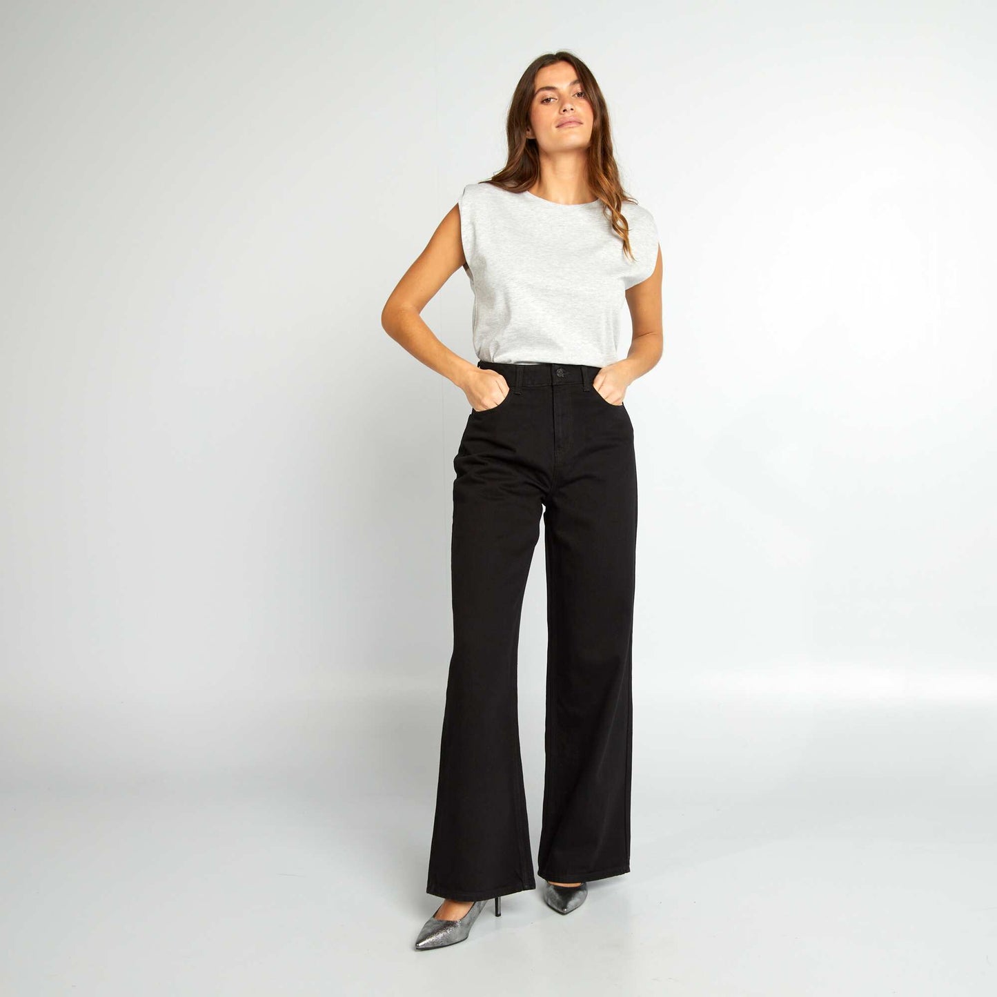 Jean wide leg - L30 Noir