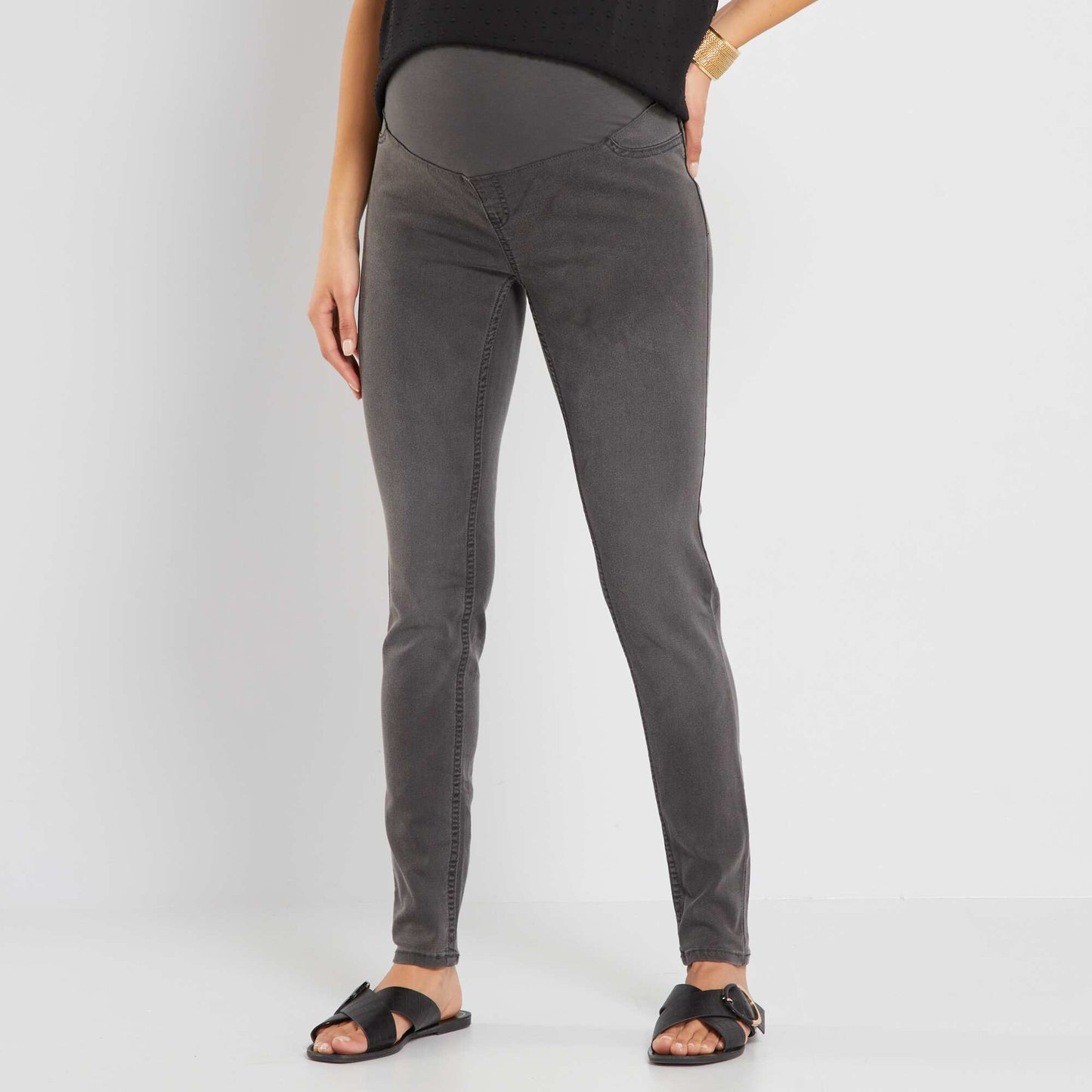 Jean skinny de maternité Gris