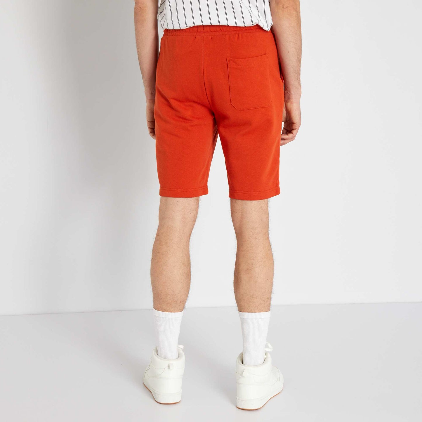 Short en molleton uni orange