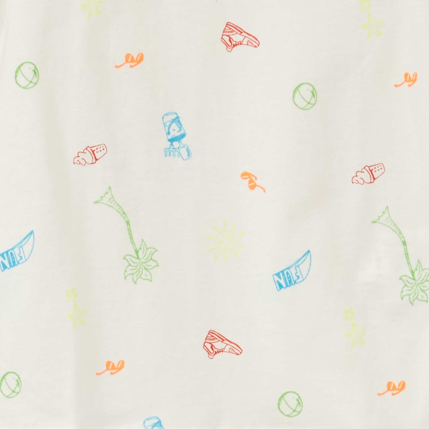 Tee-shirt à motif pur coton Blanc