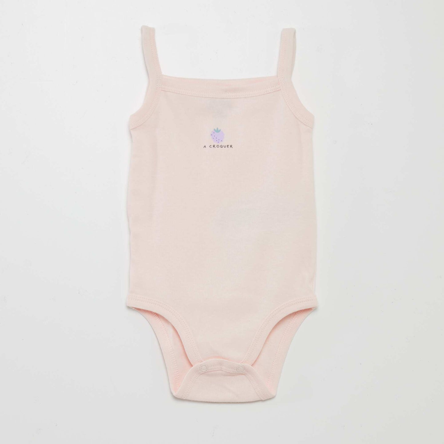 Lot de 3 bodies à fines bretelles Violet/rose/bleu