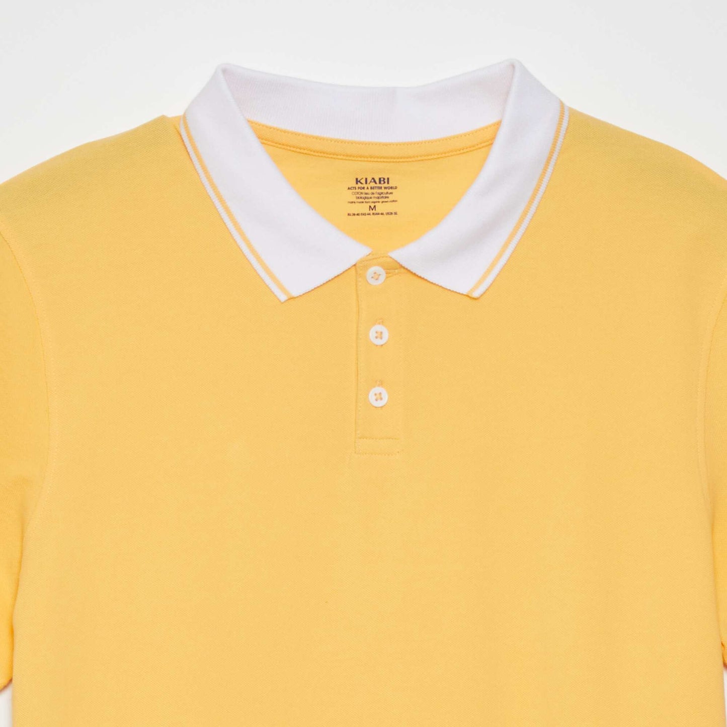 Polo en piqué de coton Jaune