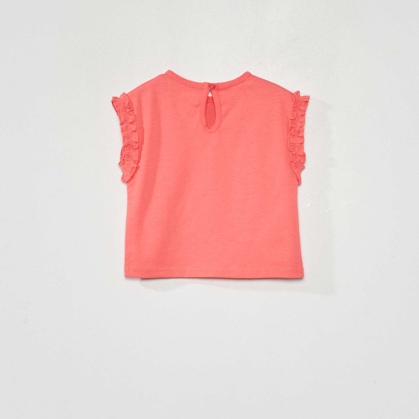 Lot de 2 tee-shirts avec fronces volantées Rose/rayé