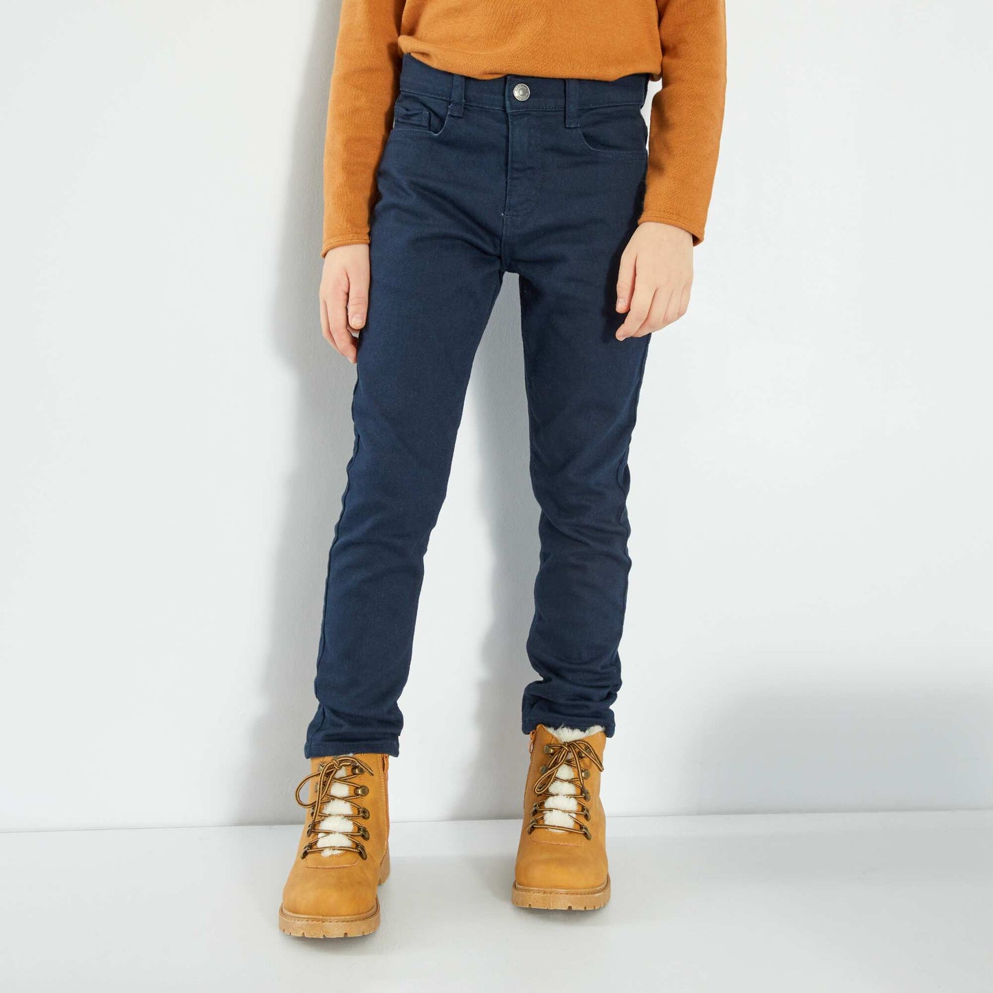 Jean slim à 5 poches bleu marine