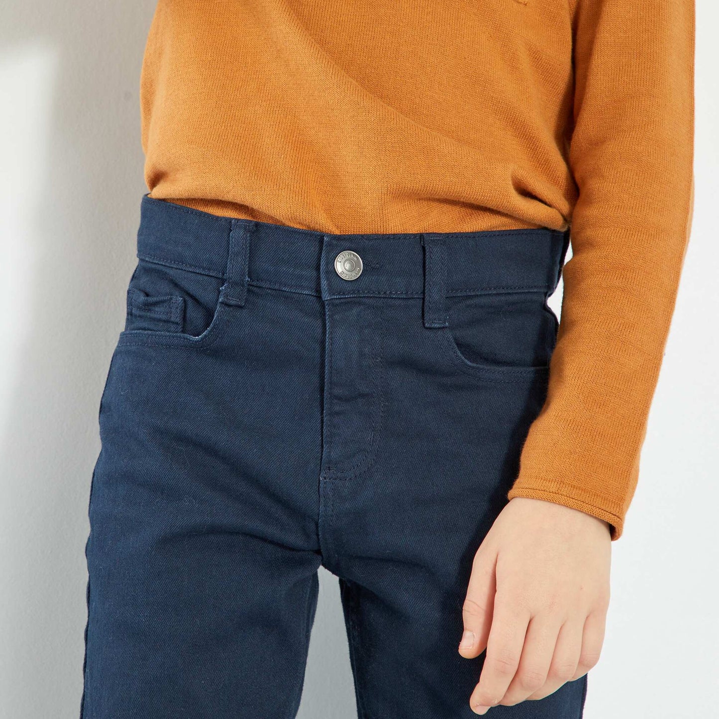 Jean slim à 5 poches bleu marine