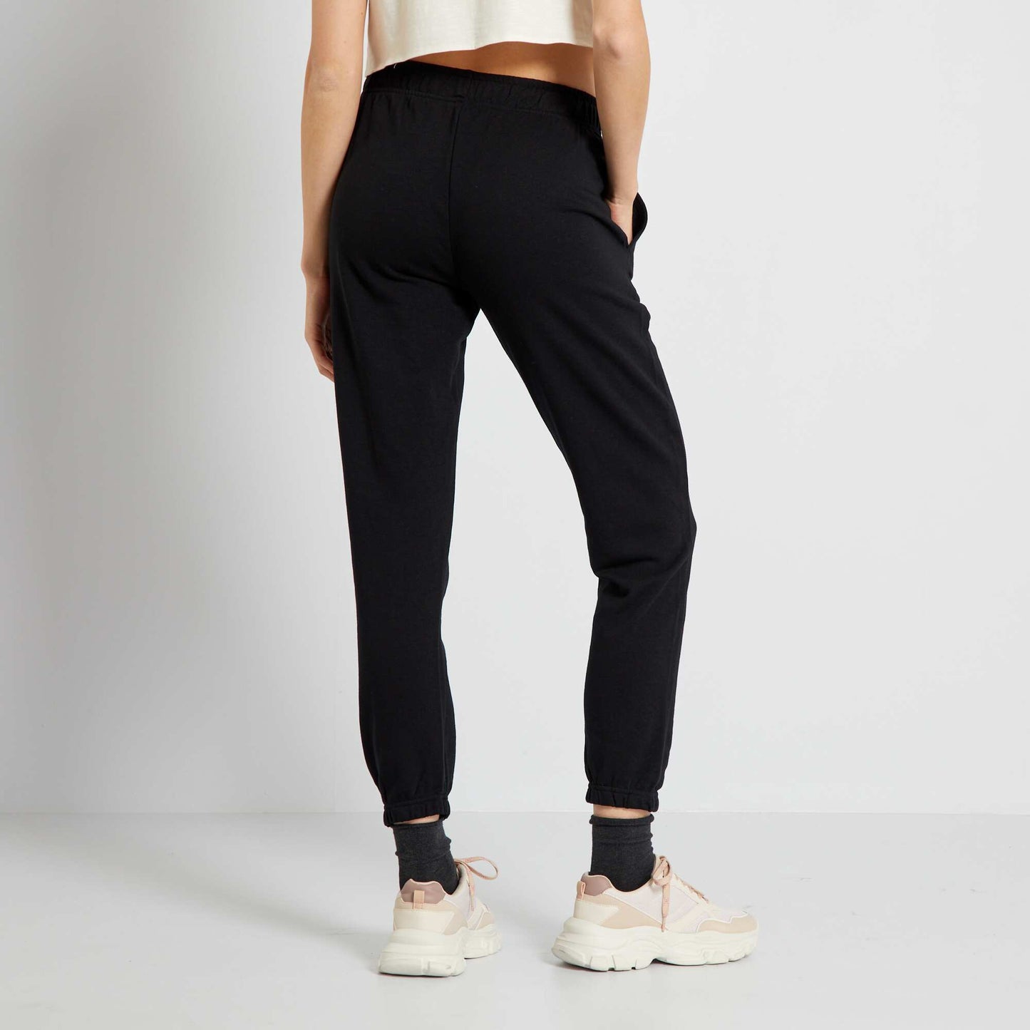 Jogging en molleton noir