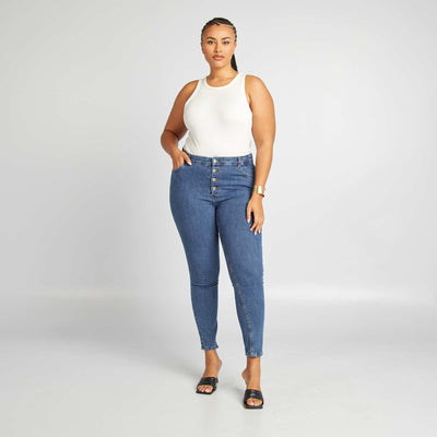 Pantalon skinny stretch - 5 poches - L30 Stone