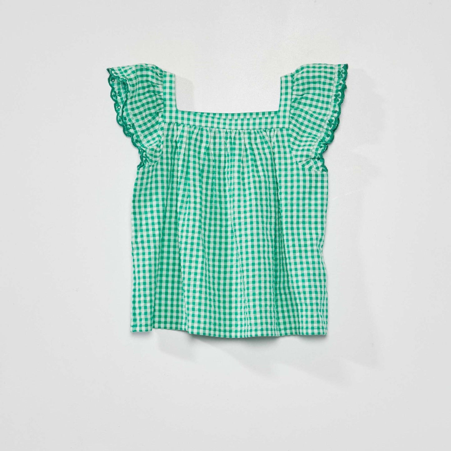 Blouse avec imprimé 'vichy' Vert