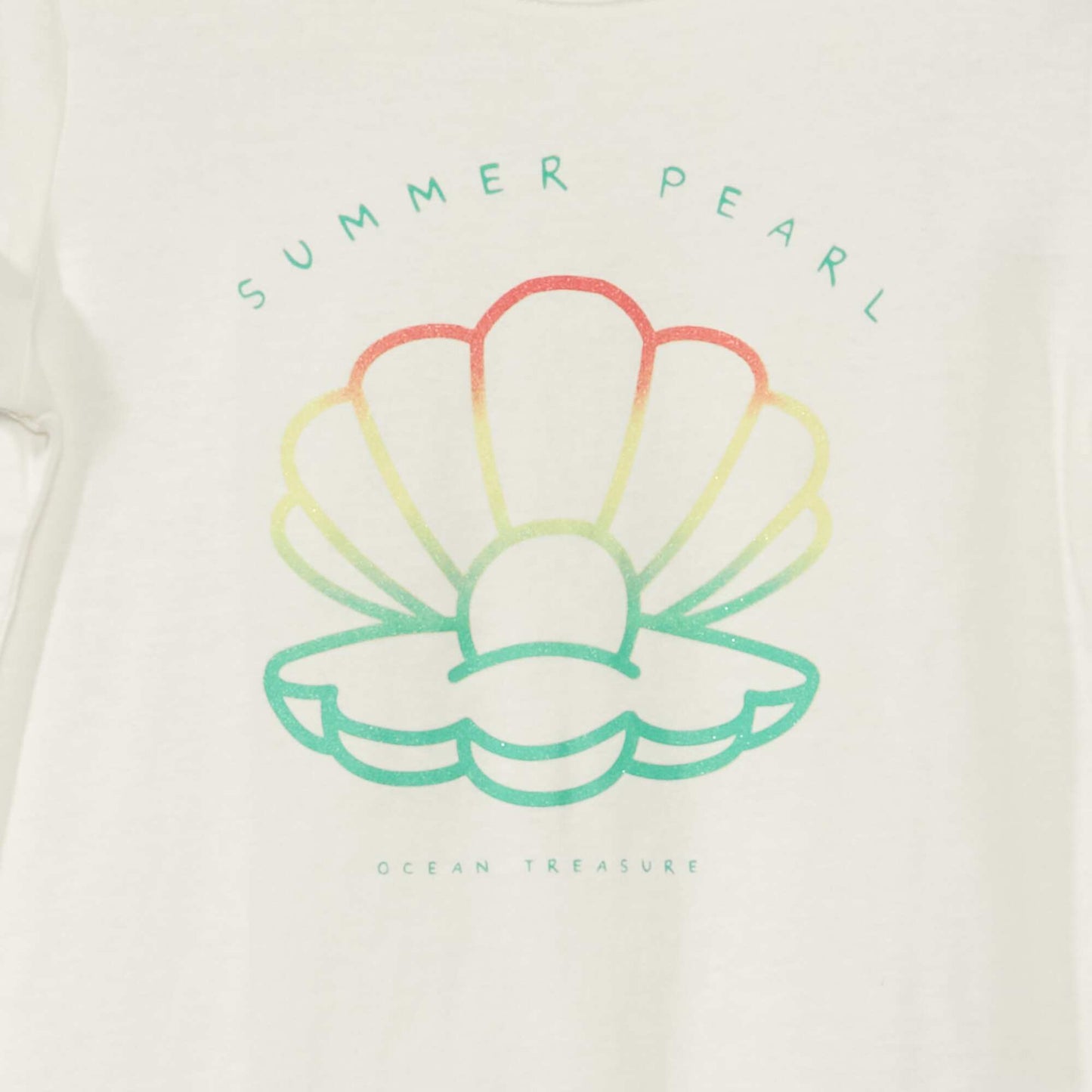 T-shirt en jersey avec motifs fantaisie Blanc crème