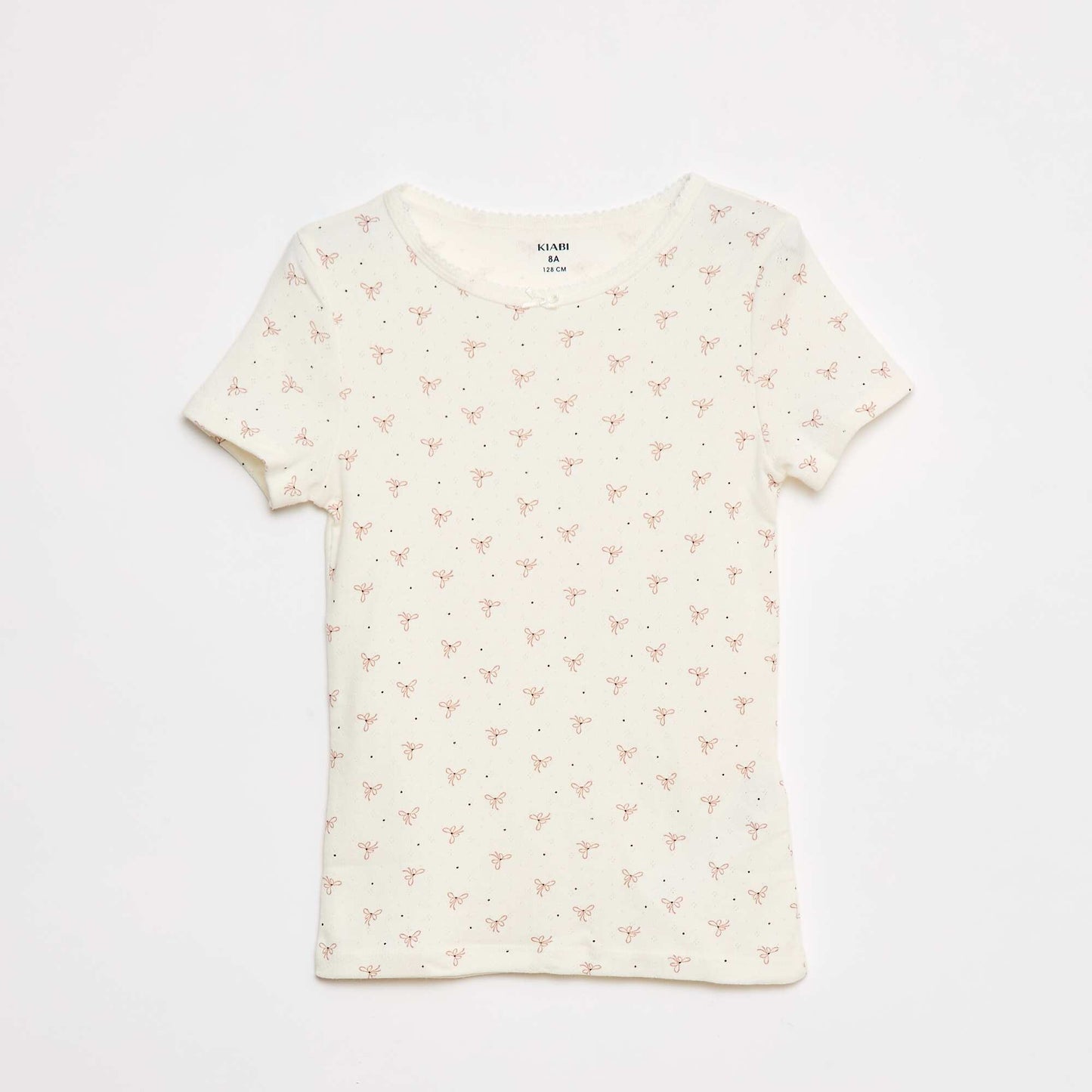Lot de 3 t-shirts en maille pointelle BLANC/ROSE