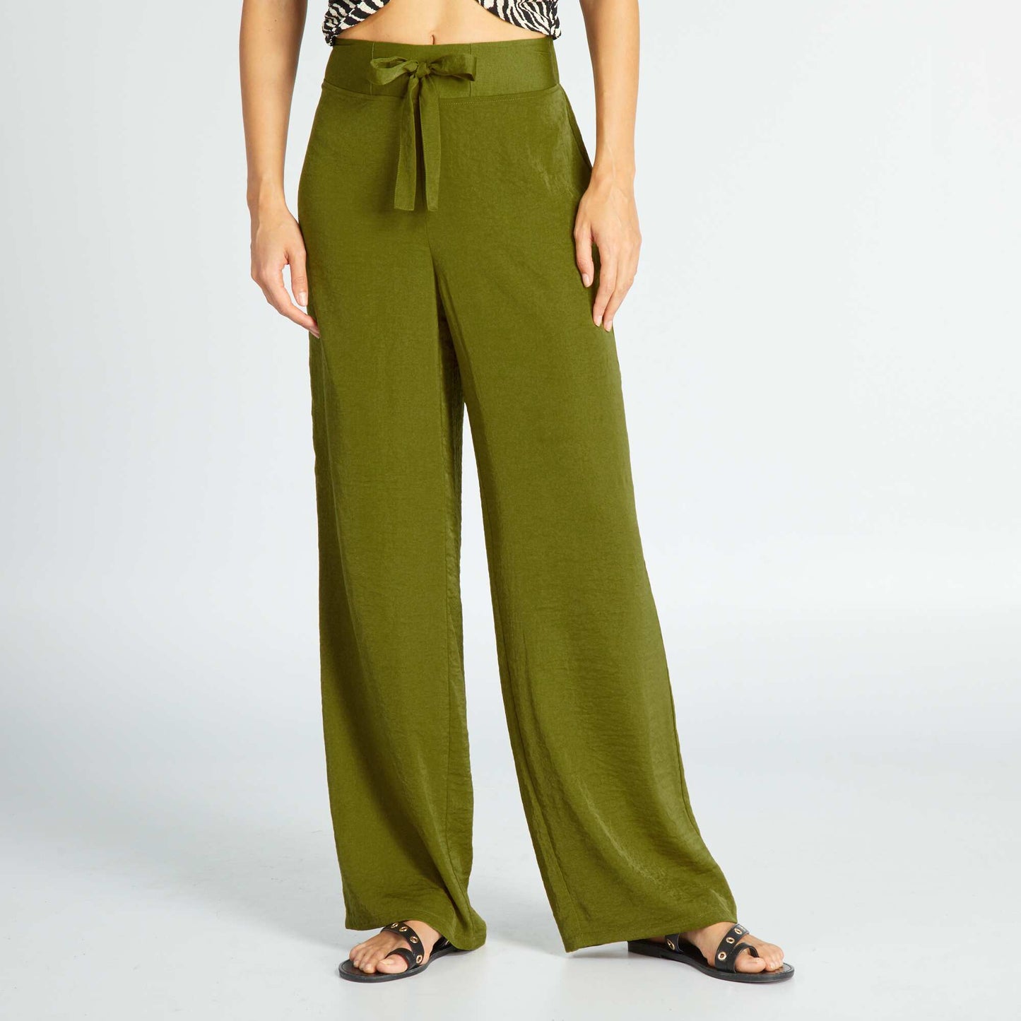 Pantalon satiné Vert