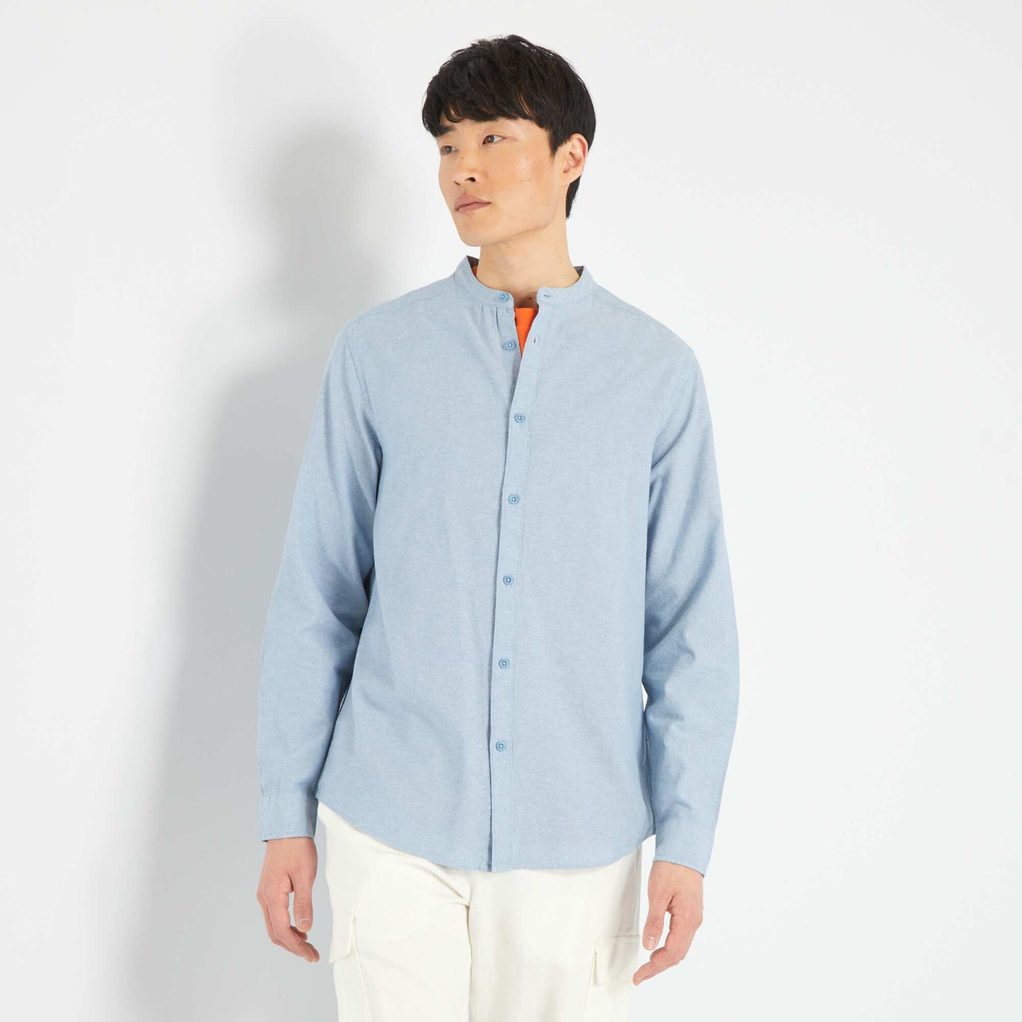 Chemise légère unie Bleu