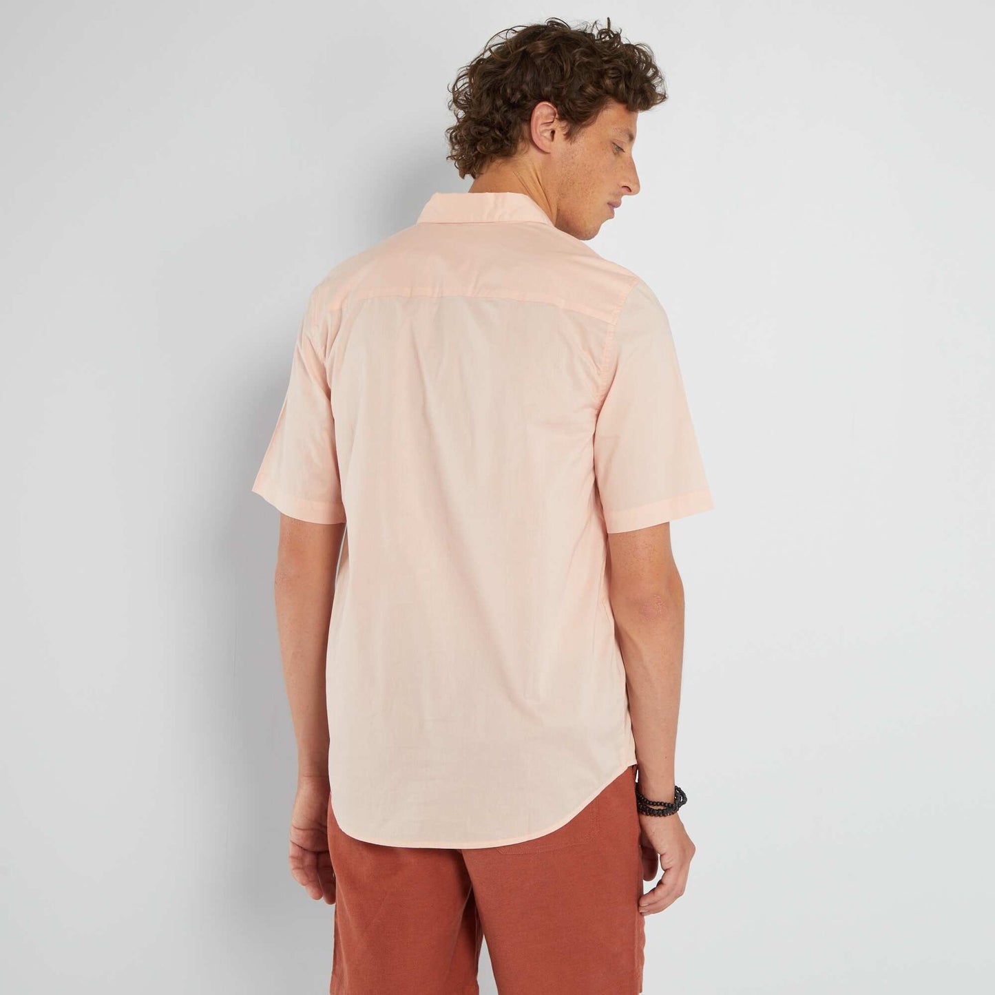 Chemise à manches courtes Rose