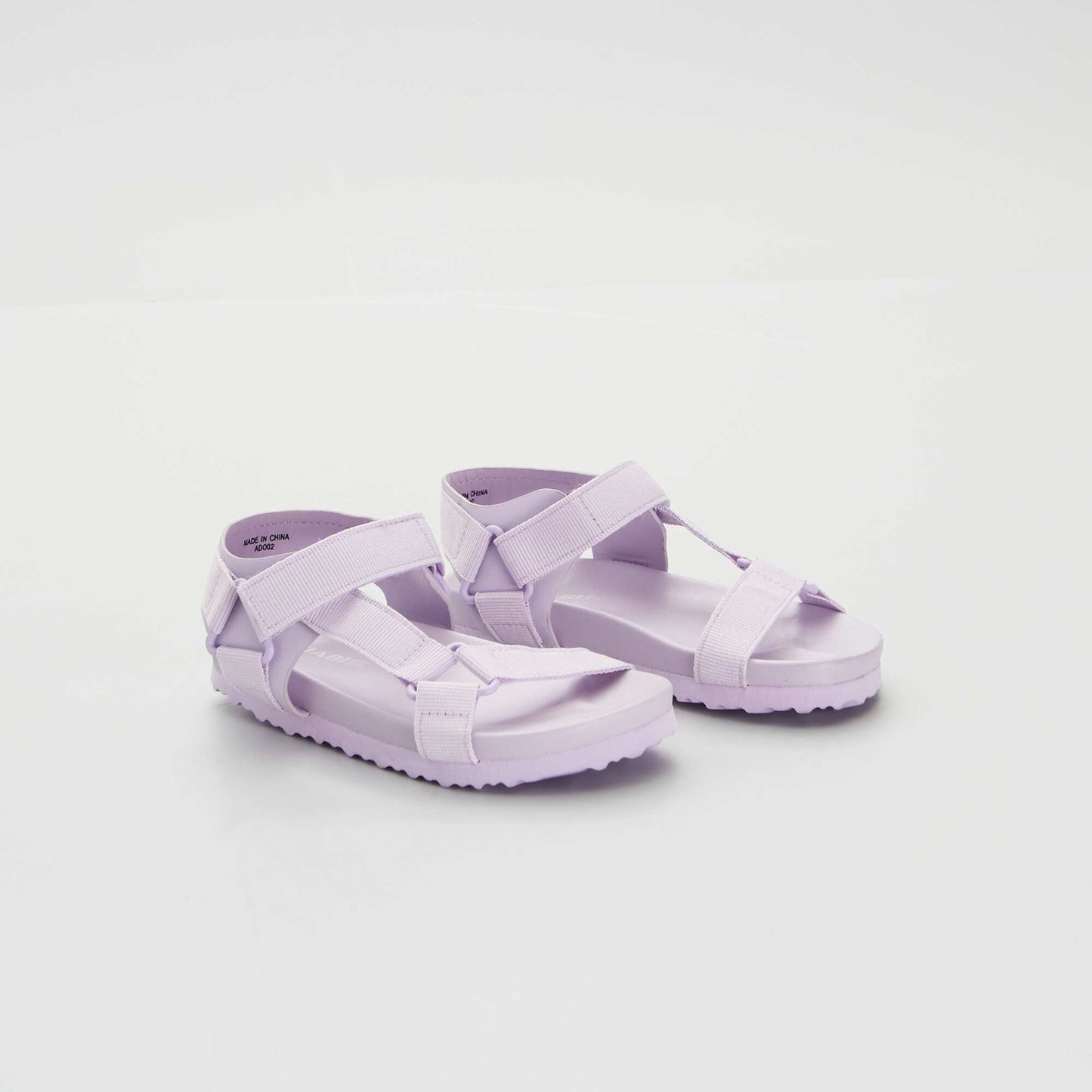 Sandales plates en tissu Violet