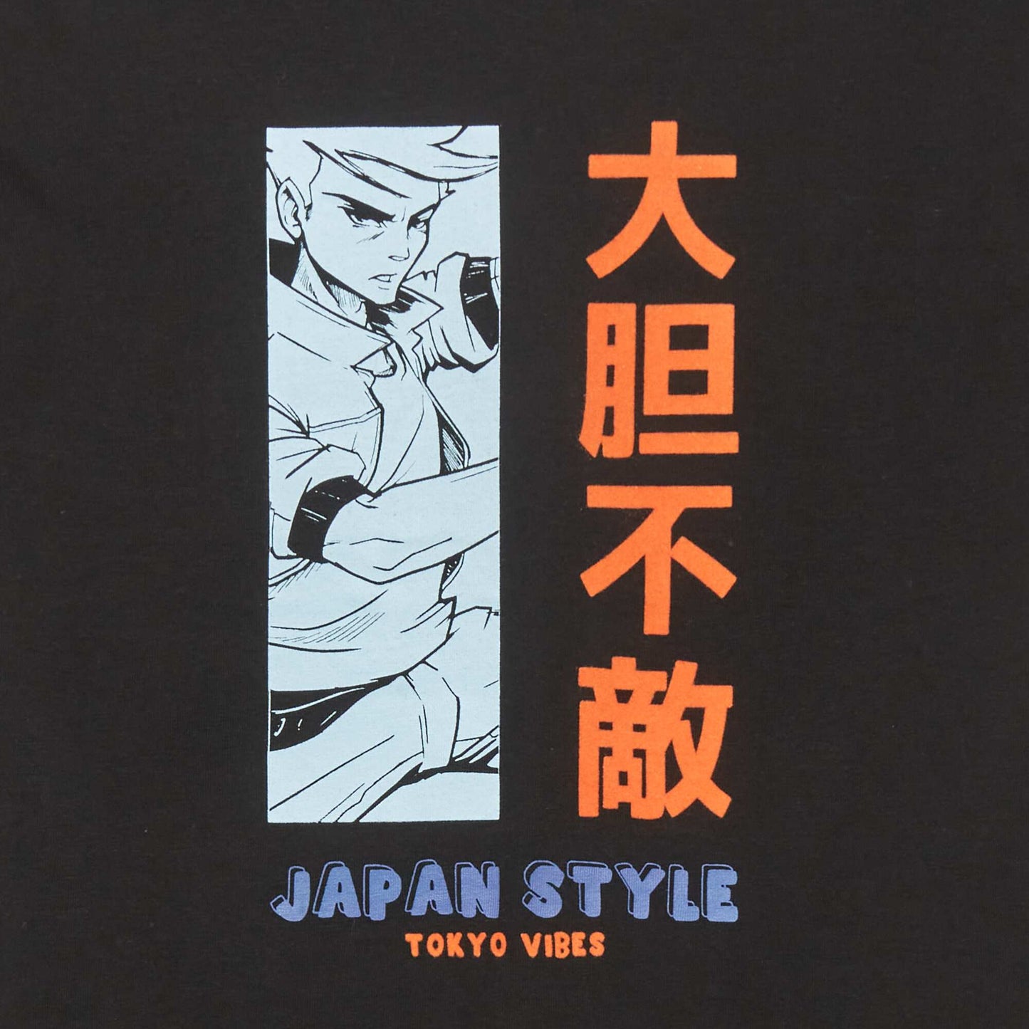 T-shirt imprimé 'japon' Noir