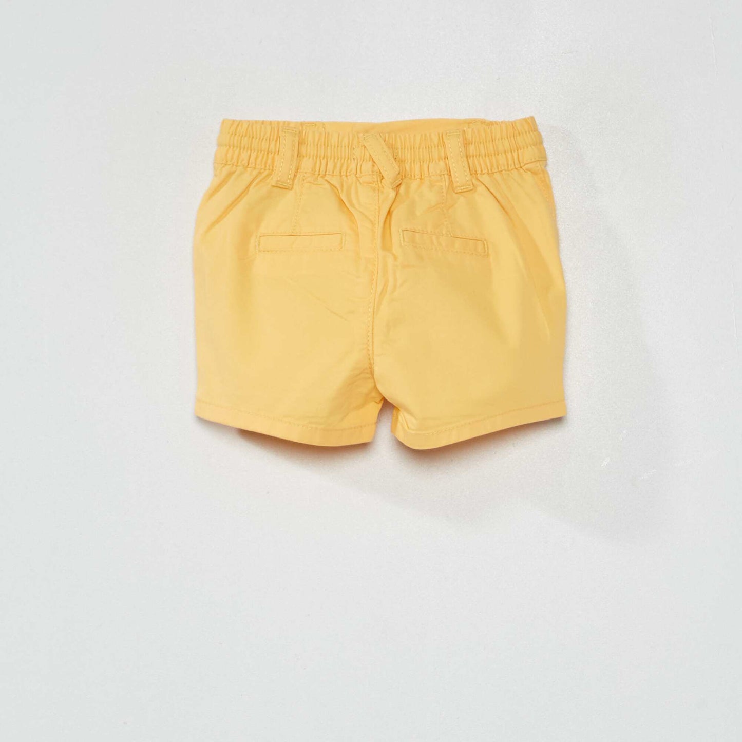 Short en twill de coton Jaune