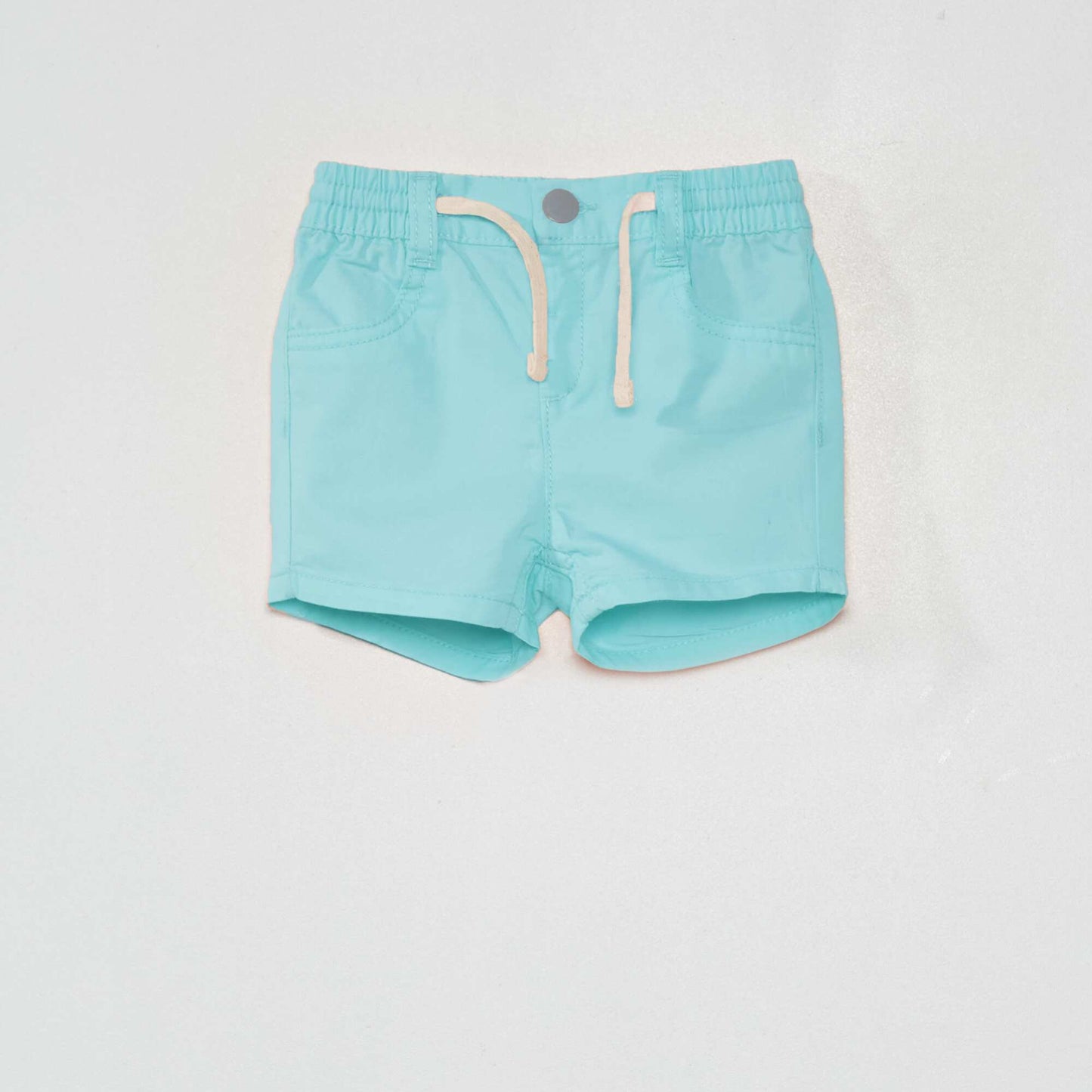 Short en twill de coton Bleu