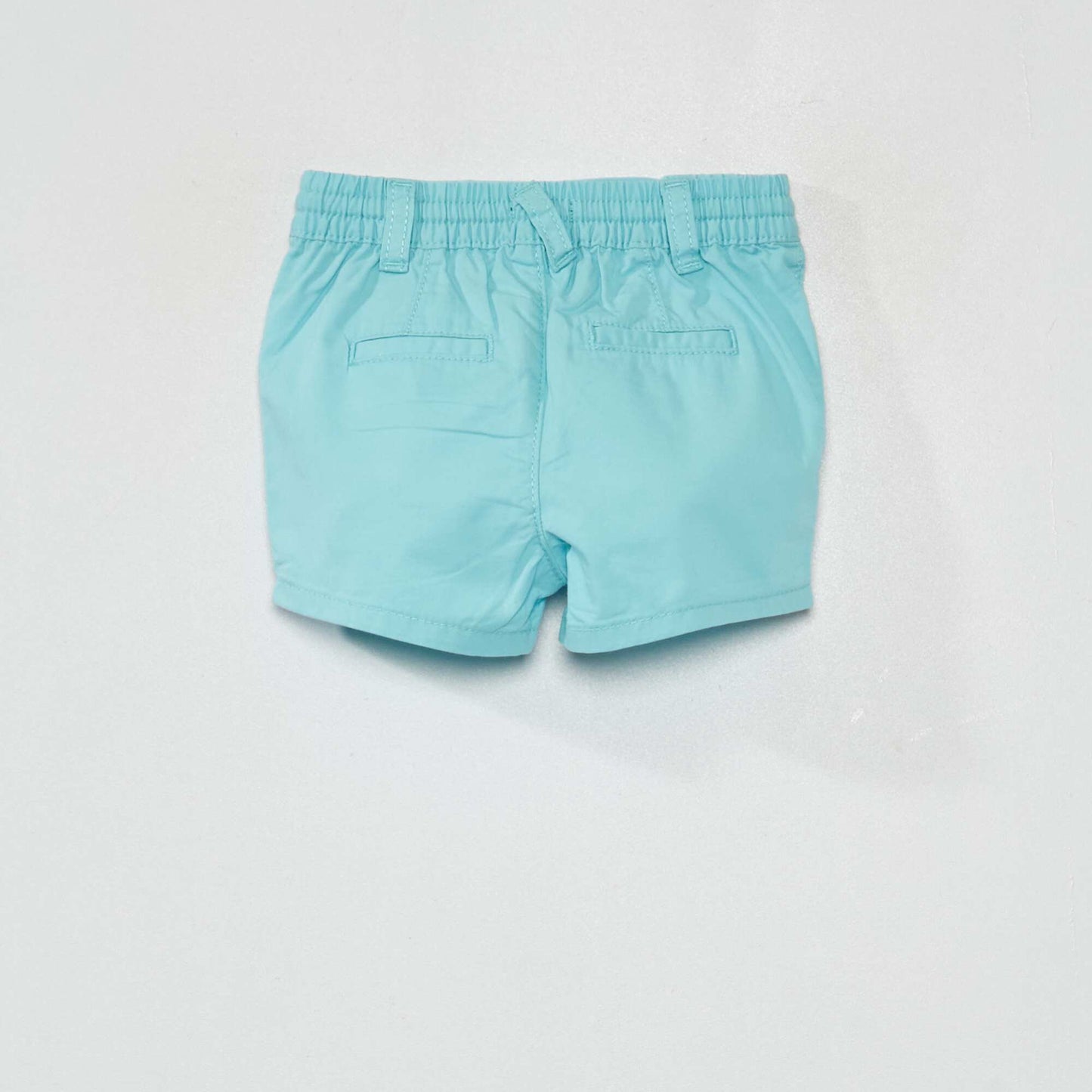 Short en twill de coton Bleu