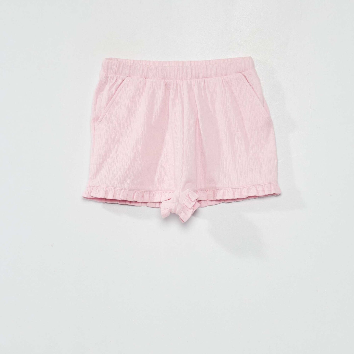 Short en maille crêpée Rose