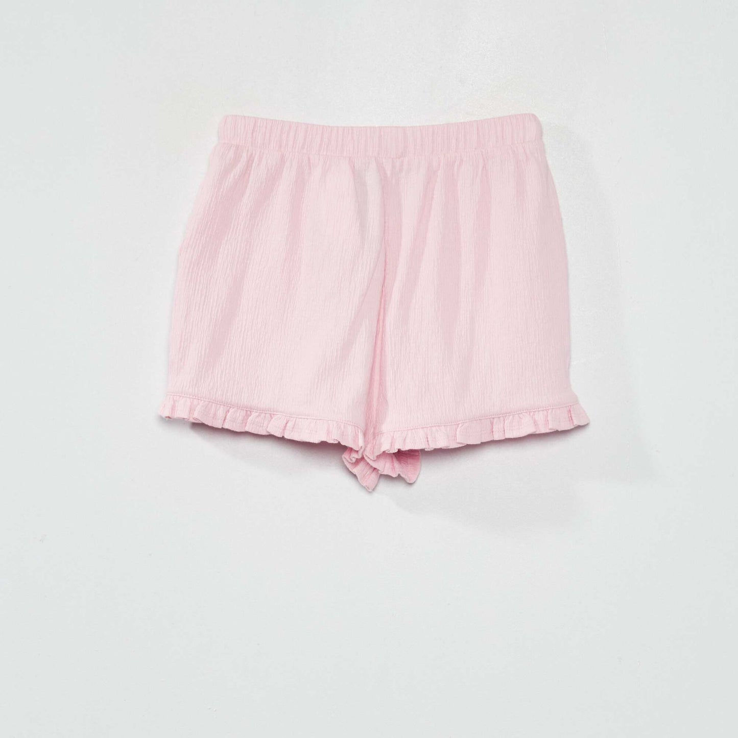 Short en maille crêpée Rose