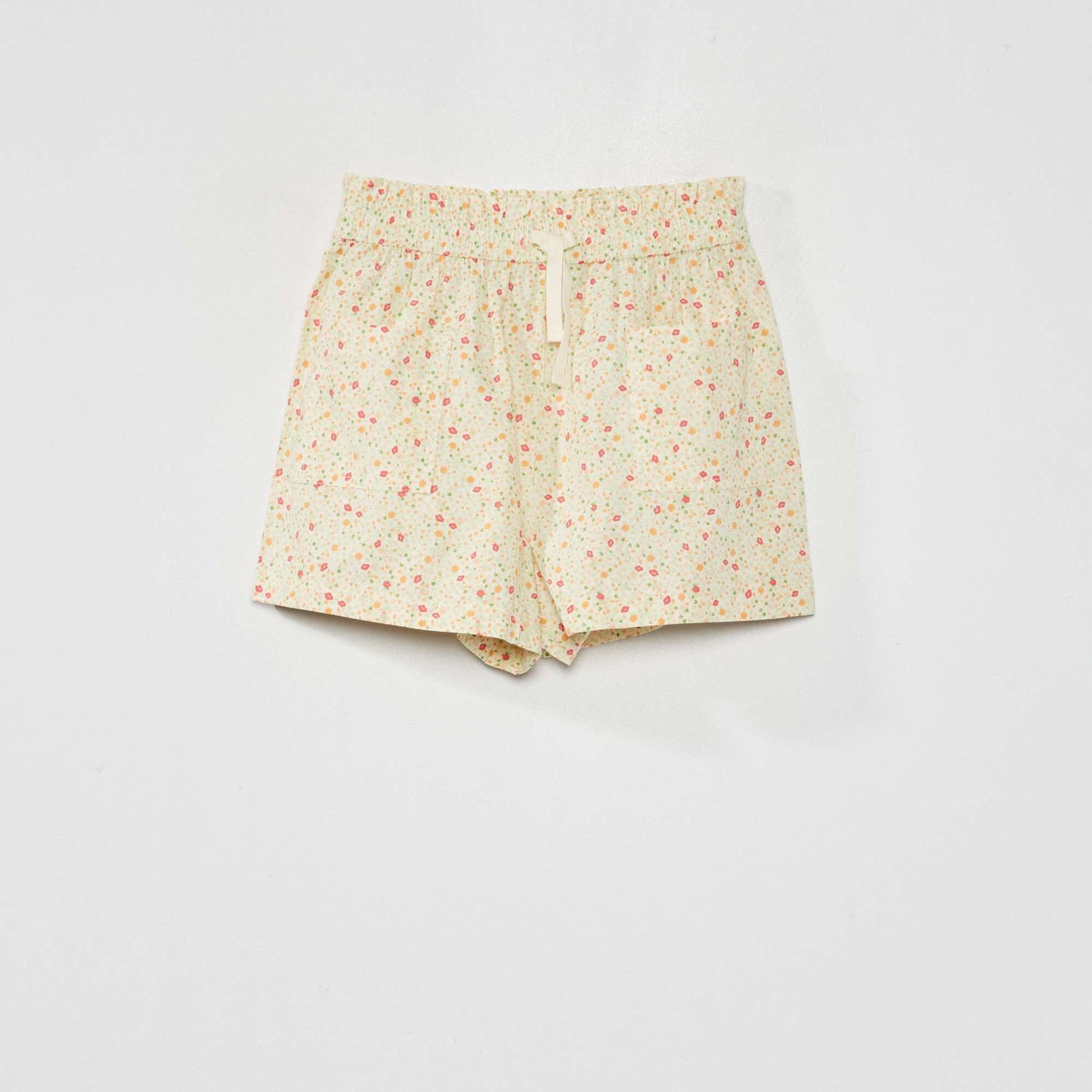 Short ample en coton Blanc