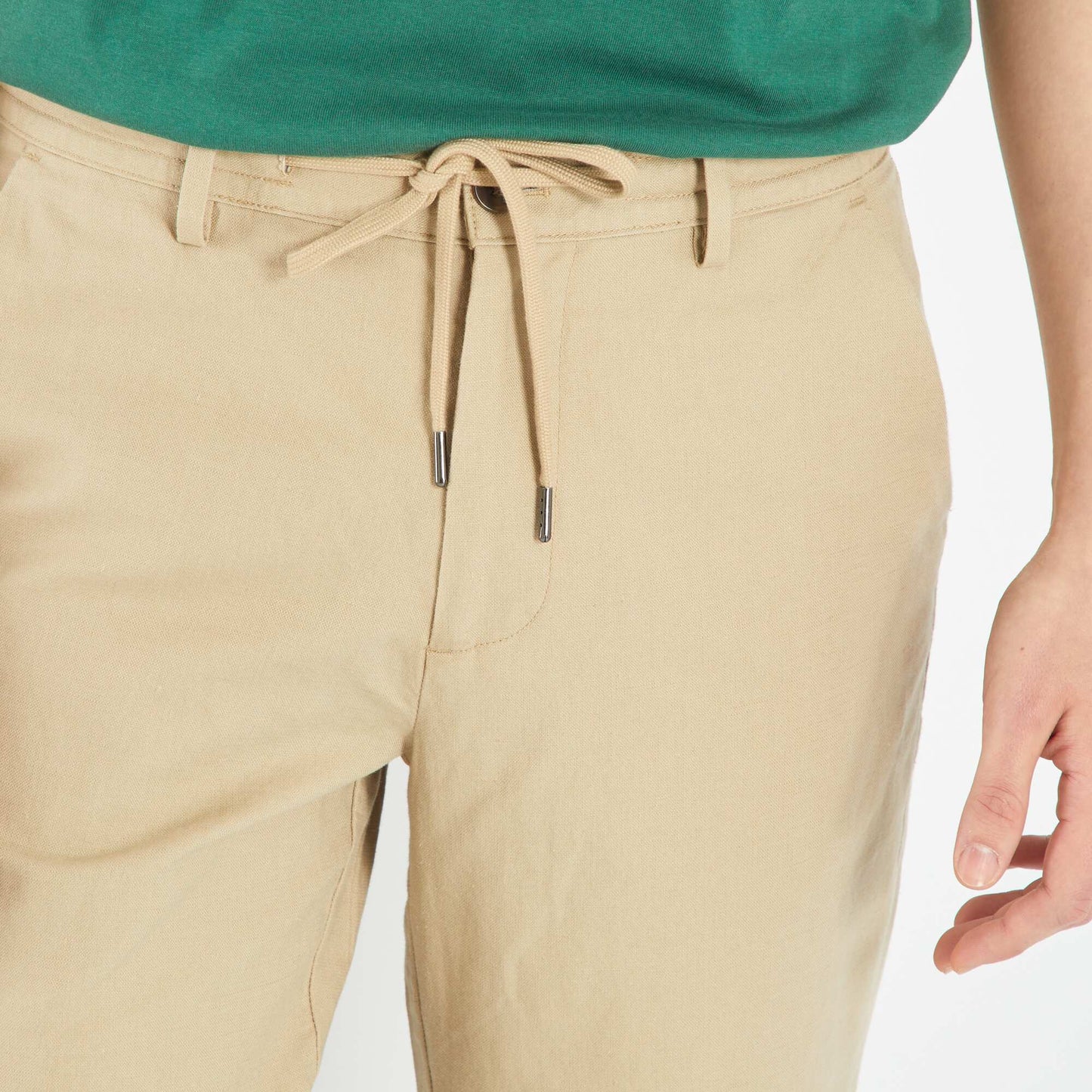 Pantalon chino slim Beige