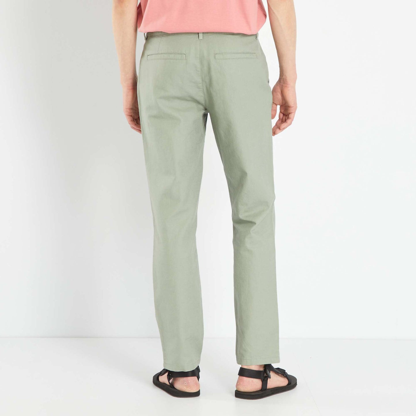 Pantalon chino slim Vert