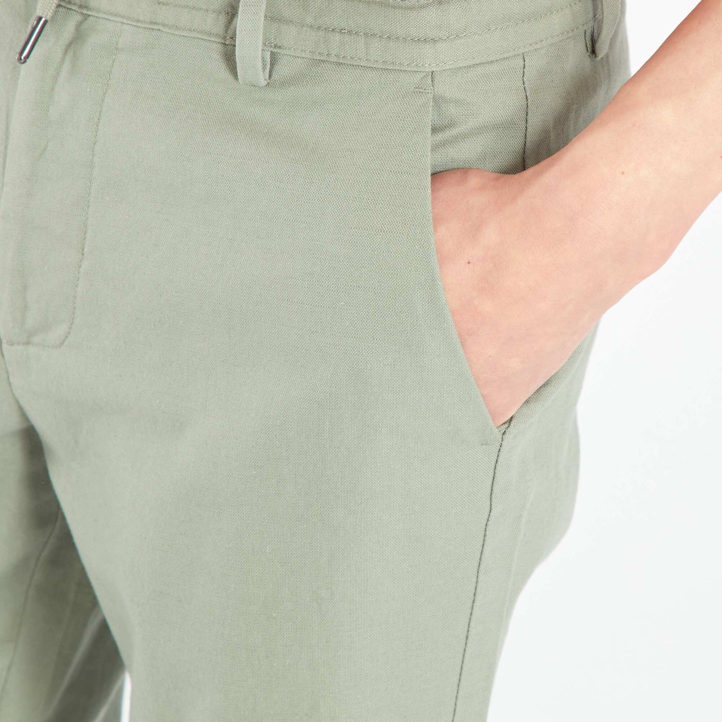 Pantalon chino slim Vert