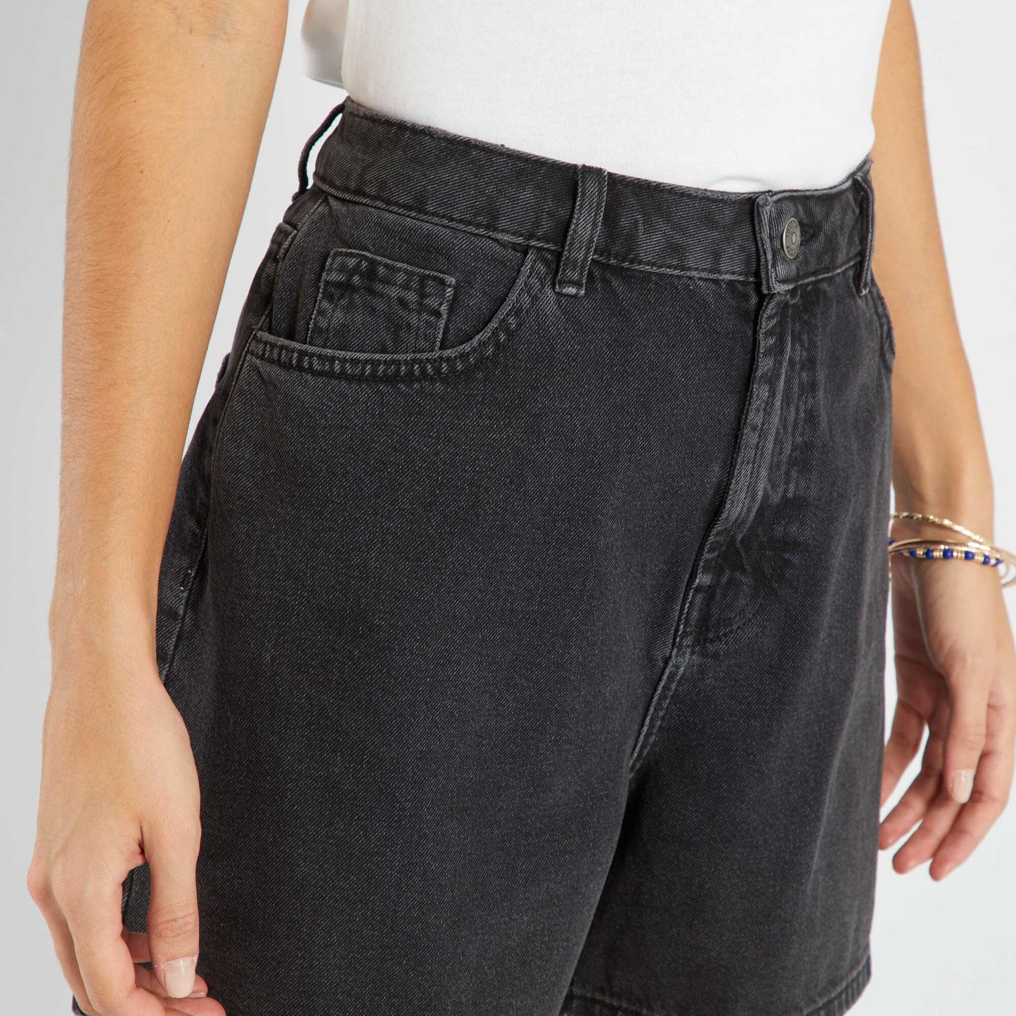 Short en jean - 5 poches Noir