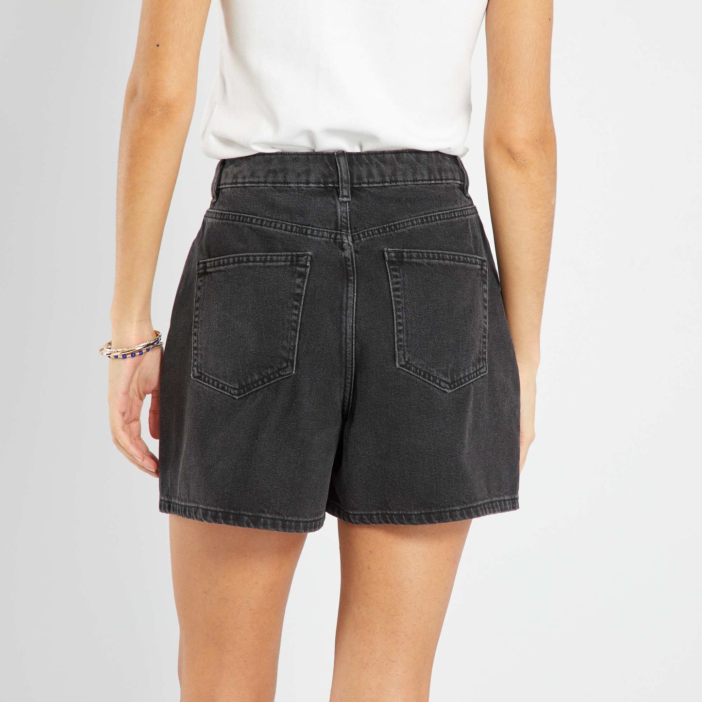 Short en jean - 5 poches Noir