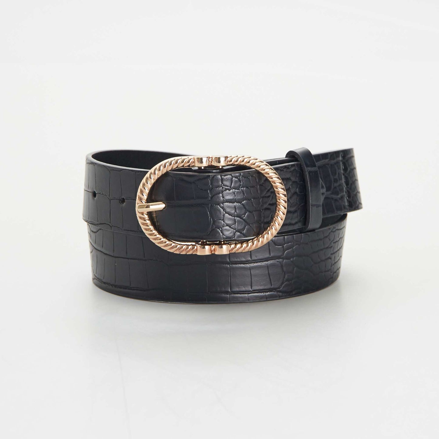 Ceinture effet 'croco' Noir