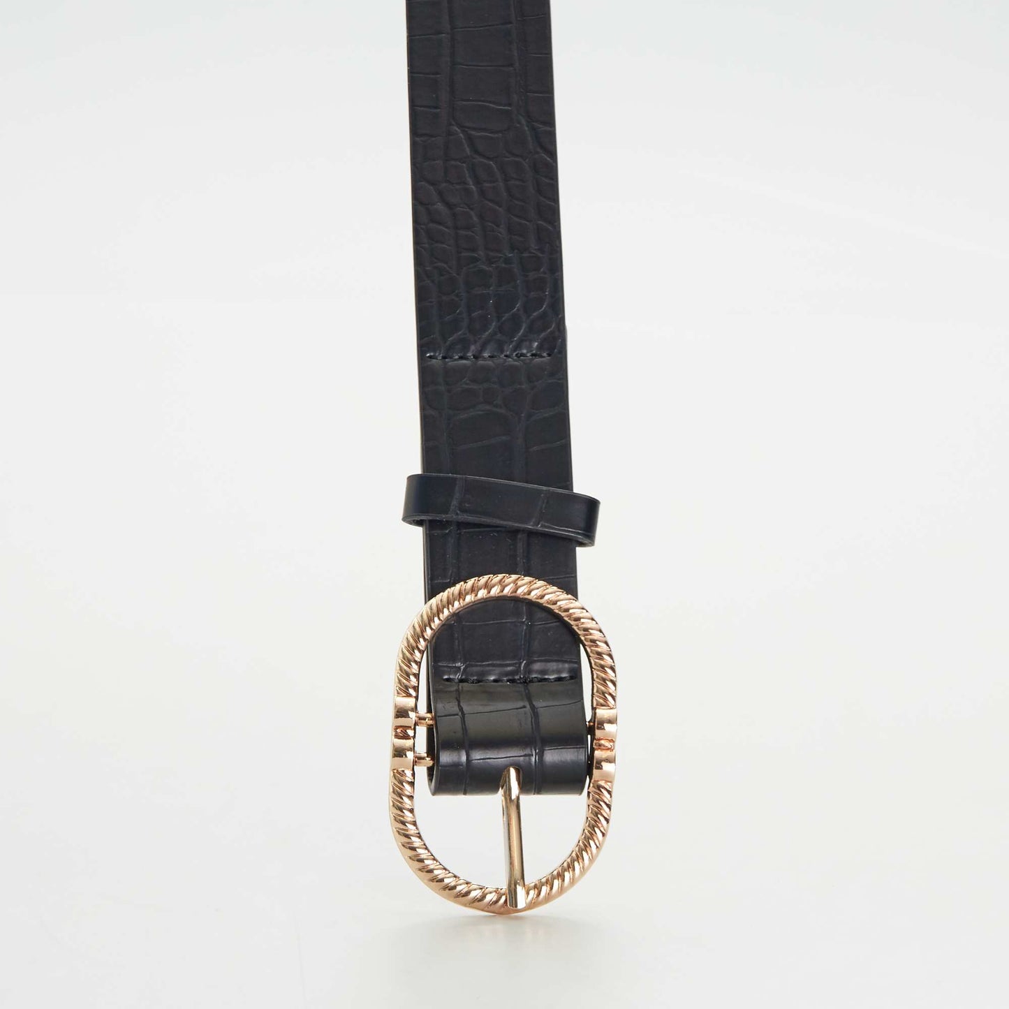 Ceinture effet 'croco' Noir